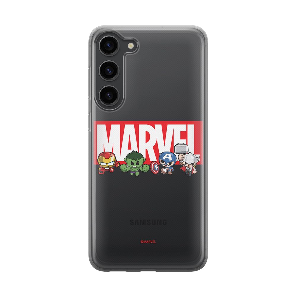 ERT GROUP mobile phone case for Samsung S23 PLUS original and officially Licensed Marvel pattern 009 optimally adapted to the shape of the mobile phone, partially transparent