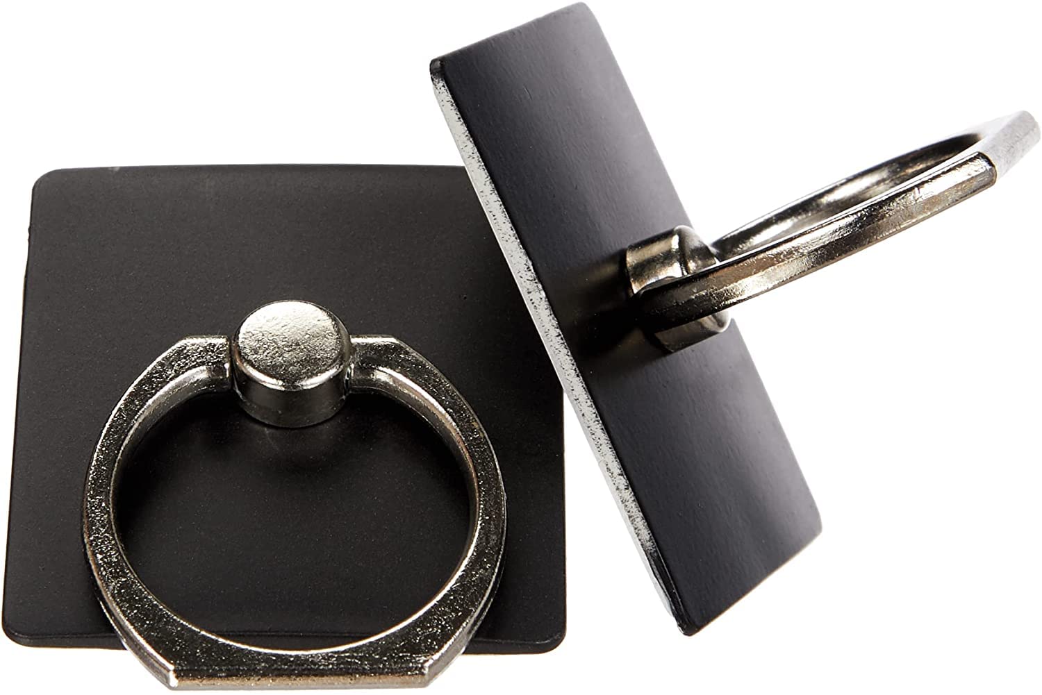 Cell Phone Ring Holder, [2 Pack] Luxury 360° Adjustable Cell Phone Finger Ring Stand Holder (Black)
