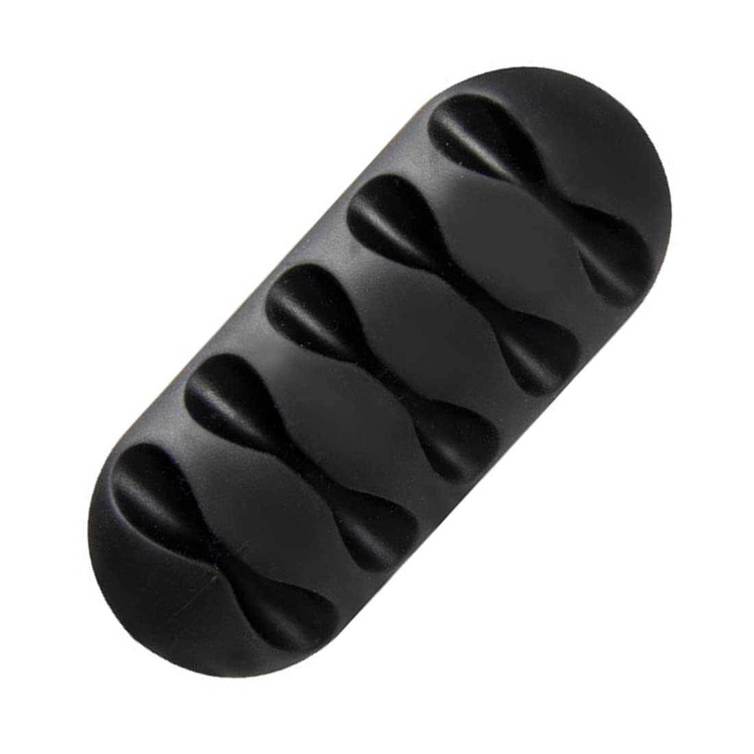 Soporte de clips de cable Cable autoadhesivo de silicona Tidy Clips Management Soporte de cable de escritorio Organizador de cable de caída para cable de alimentación USB Cable de ratón, negro