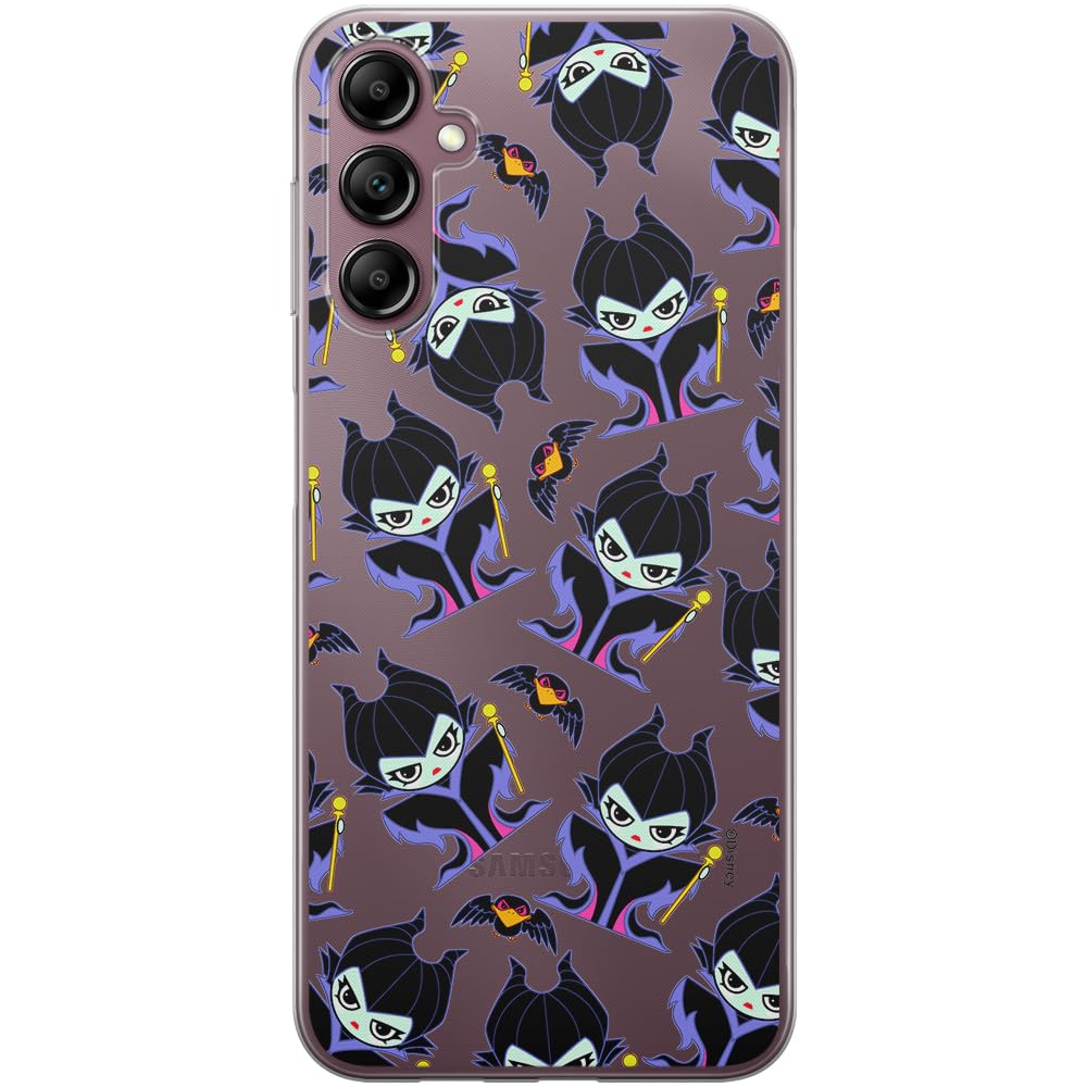 ERT GROUP mobile phone case for Samsung A14 4G/5G original and officially Licensed Disney pattern Maleficent 004 optimally adapted to the shape of the mobile phone, partially transparent
