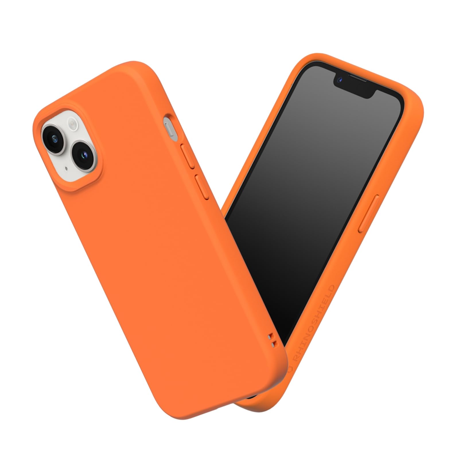 RHINOSHIELD Case Compatible with [iPhone 14] | SolidSuit - Shock Absorbent Slim Design Protective Cover with Premium Matte Finish 3.5M / 11ft Drop Protection - Neon Orange