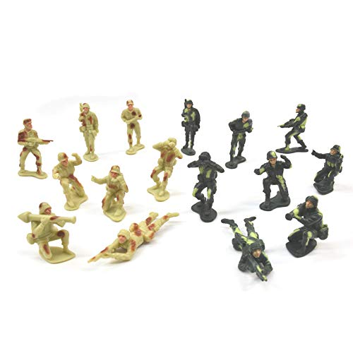 PETERKIN CLASSICS | Soldier World 16-Piece Set | 4.5-9cm Plastic Soldier Figures For Children | Military Figures | Roleplay Toys | Educational Toys | Ages 3+