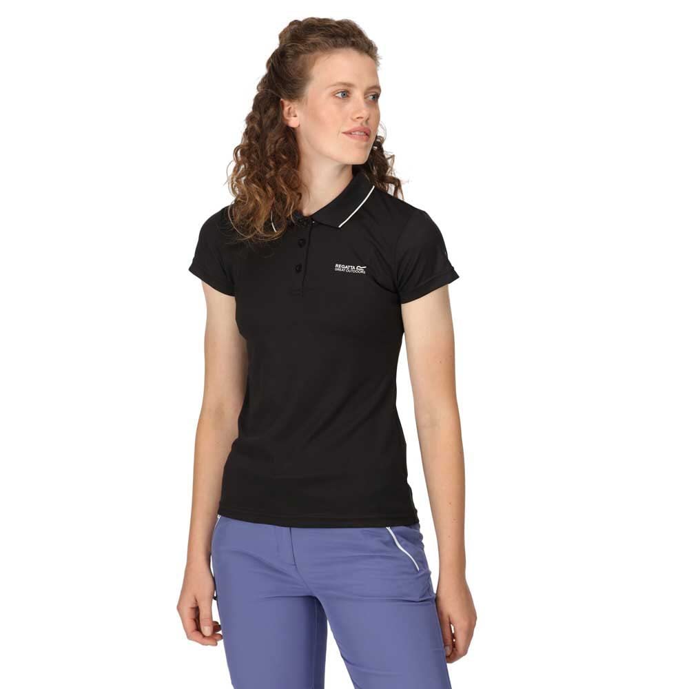 Regatta Womens Damen Maverick V Active Poloshirt, Black, UK