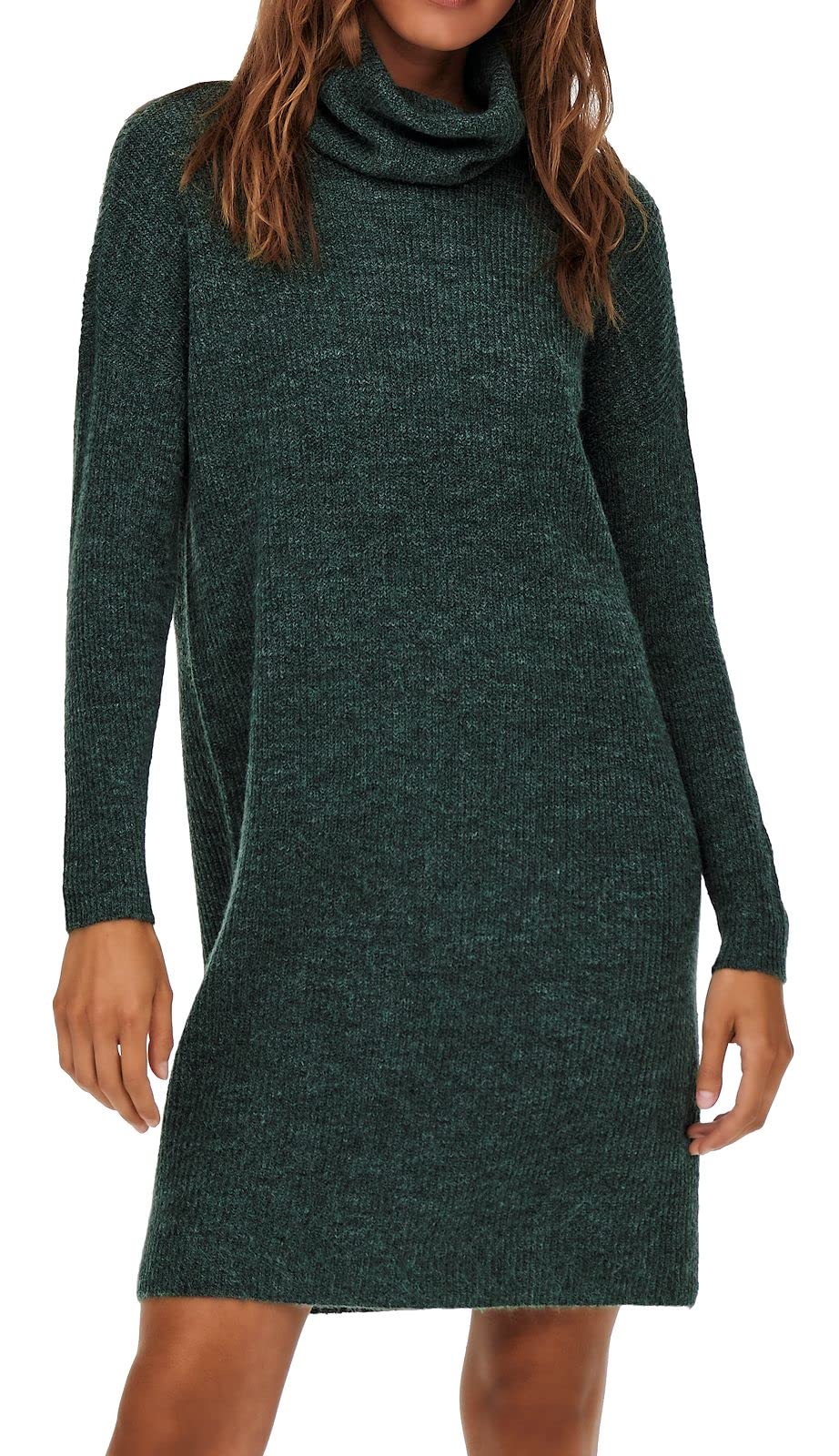 ONLY Female Knitted Dress Long Knitted Dress, Mallard Green Melange, M