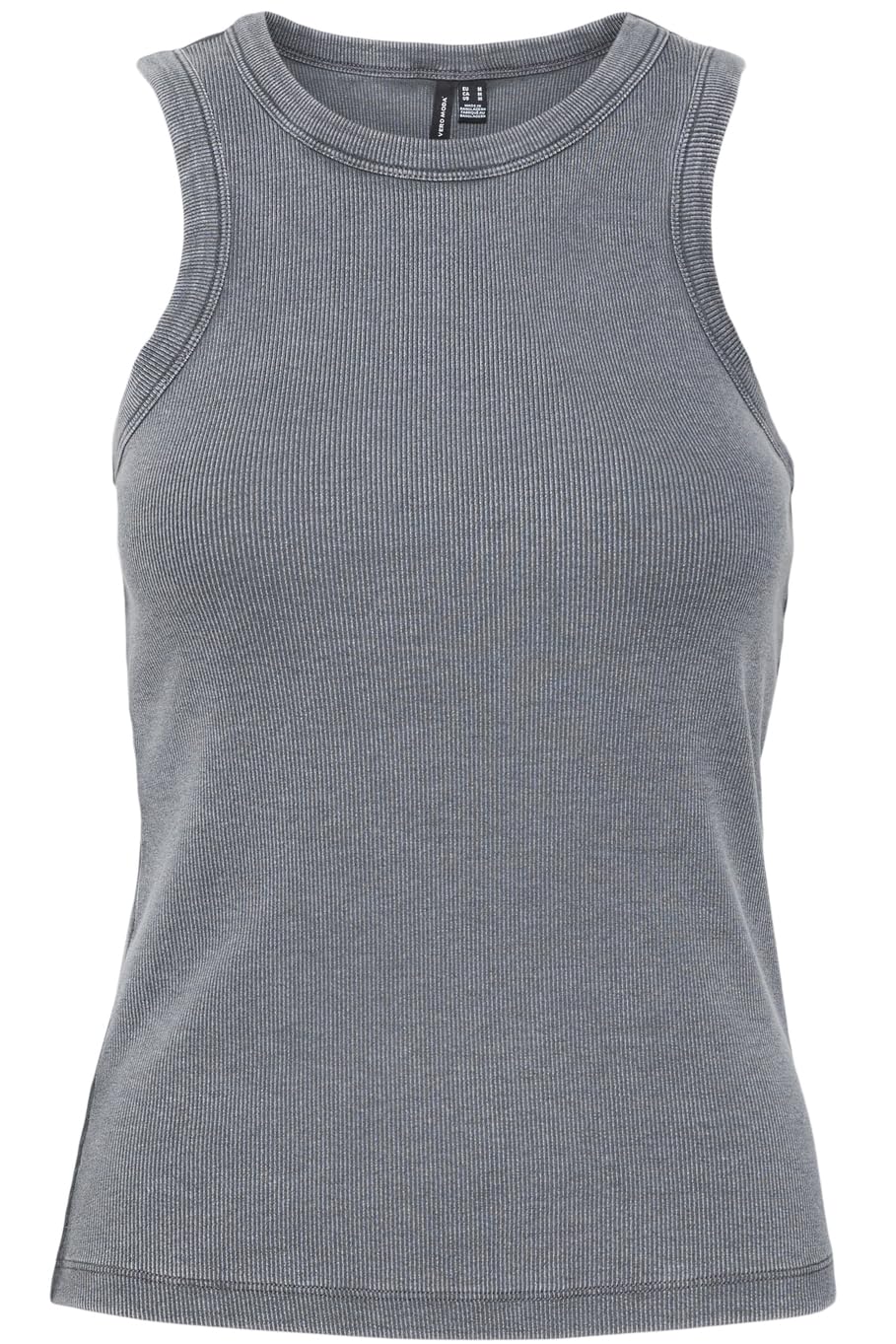 VERO MODA Women's Vmjane SL Washed Rib JRS Noos Top, Magnet, XS