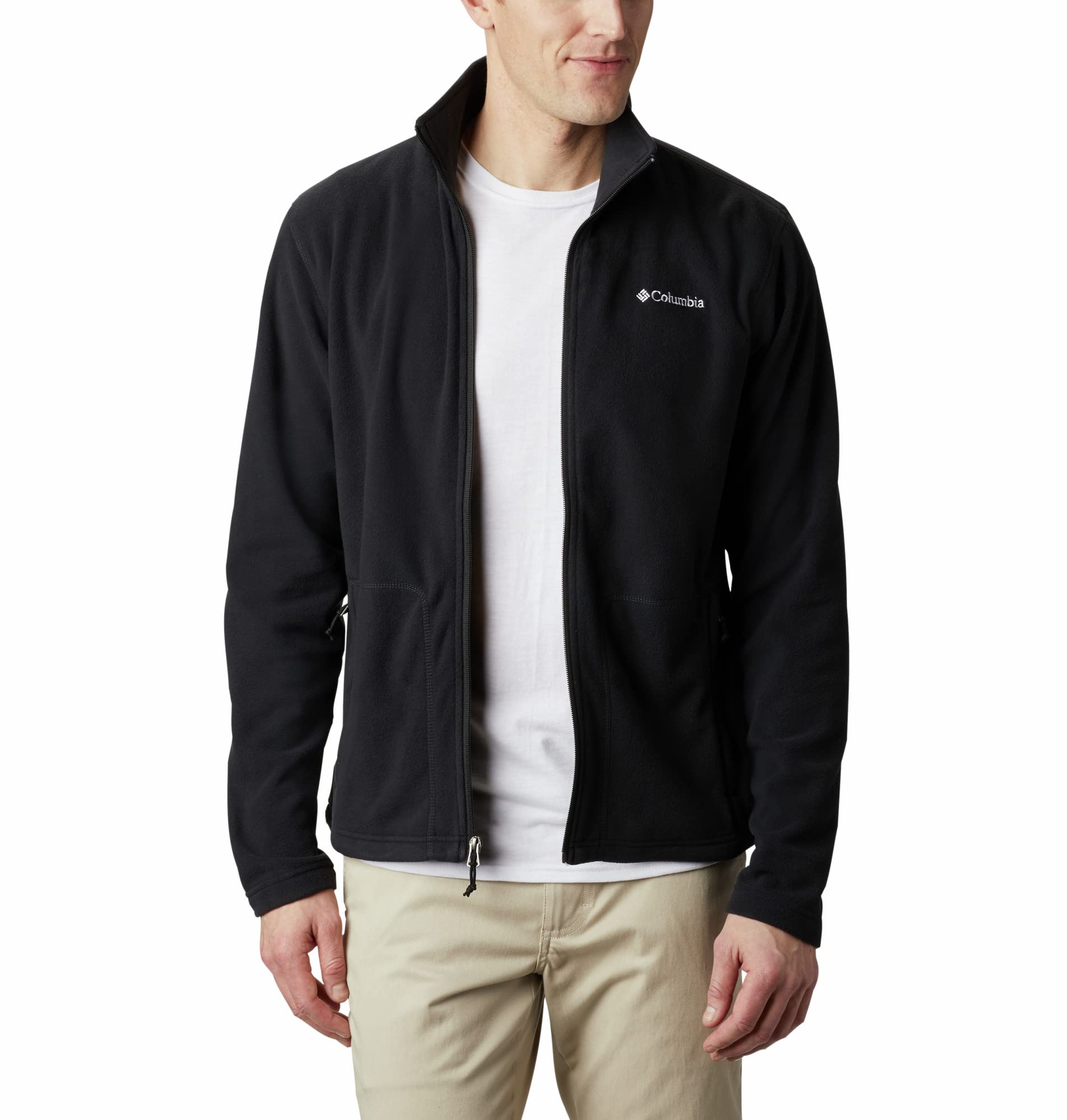 Columbia Men's Fast Trek Light Full Zip Fleece Full Zip Fleece Jacket, Black, Size M