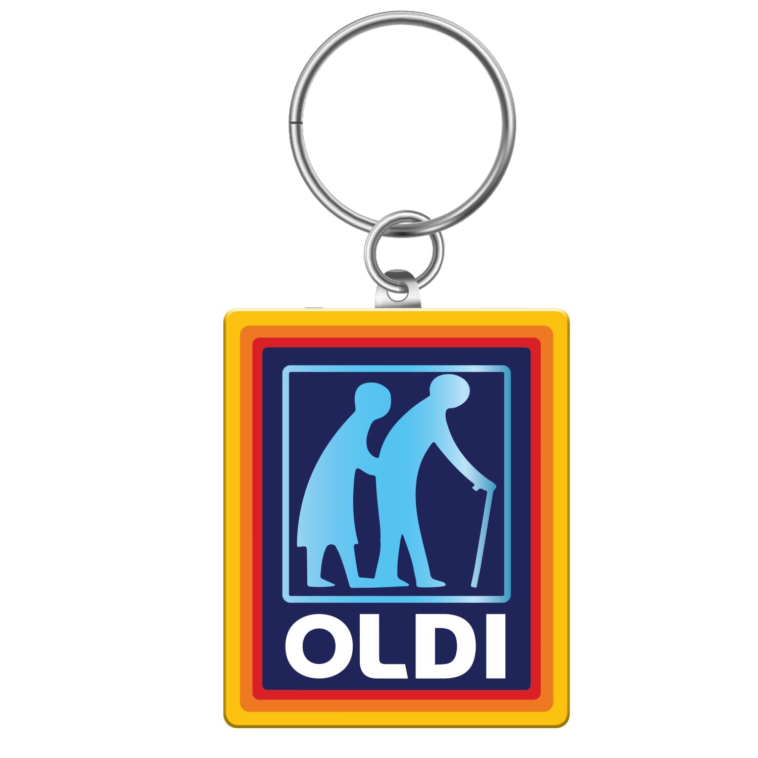 SC Products Oldi Funny Keyring | Steel Grandad Keyring Grumpy Old Man Gifts for Older Women | Funny Joke Presents For Men Stocking Fillers | Rude Secret Santa Gifts For Men Presents For Grandad