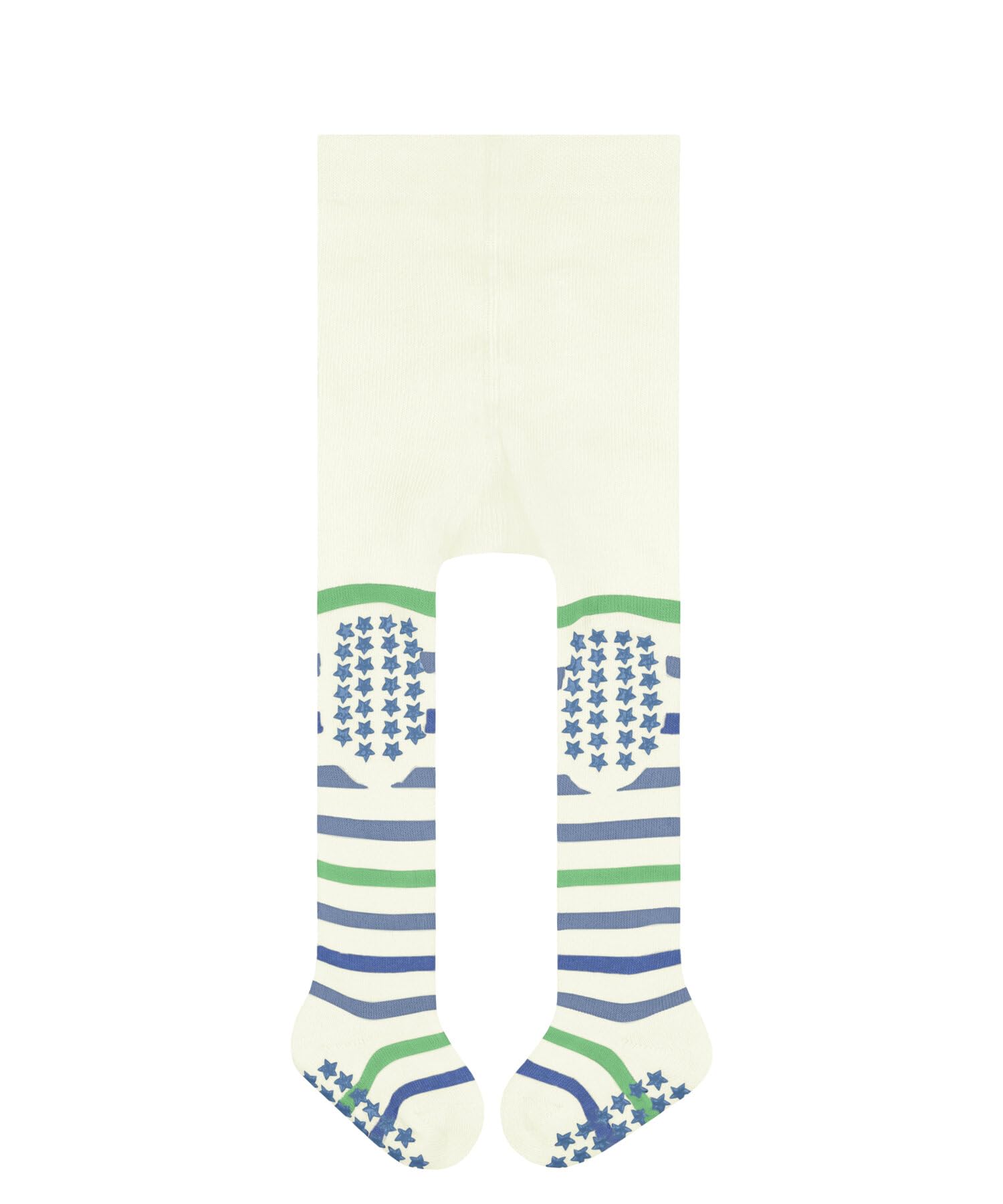 FALKE Unisex Baby Multi Stripe B Ti Cotton Grips On Sole 1 Pair Tights, White Off-White 2041, 1-6 months