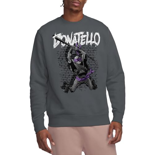Teenage Mutant Ninja Turtles Tmnt Tmnt Donatello Crew Sweatshirt, Charcoal, X-Large