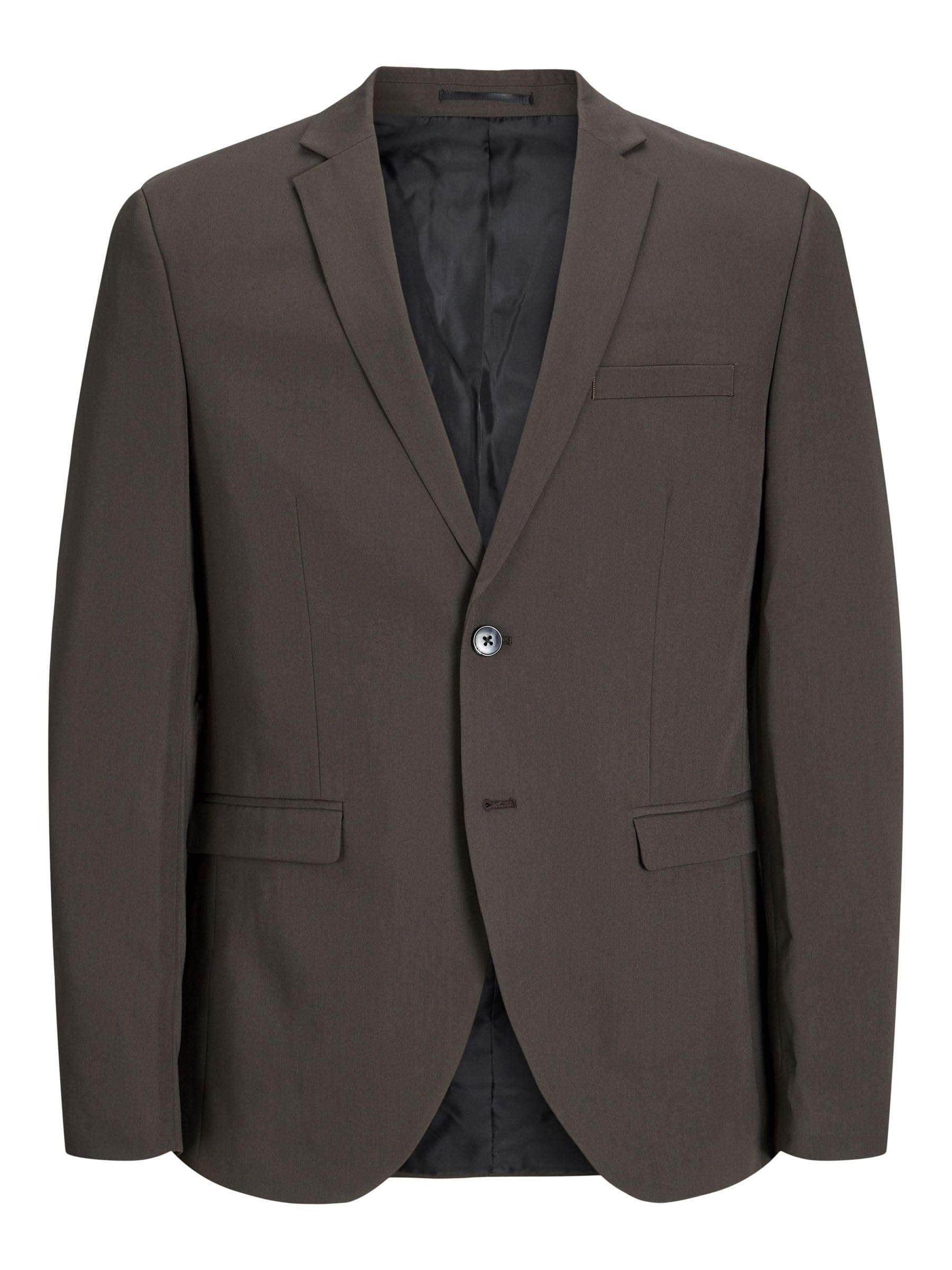 JACK & JONES Men's Jprsolaris Blazer Sn Suit Jacket, Petrified Oak:Super Slim fit, 44R UK