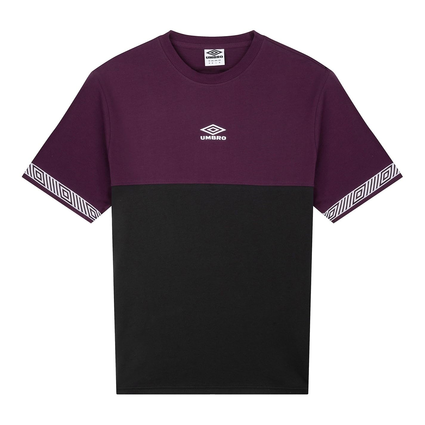 Umbro Mens SS Cl Crew T-Shirt Purple/Black S