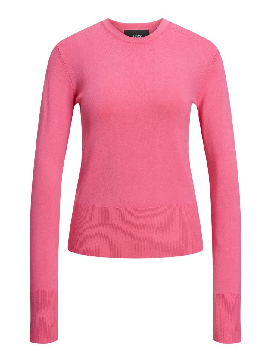 JJXX Jack & Jones Women's JXLARA LS Soft Crew Neck Knit NOOS Pullover Sweater, Carmine Rose, L