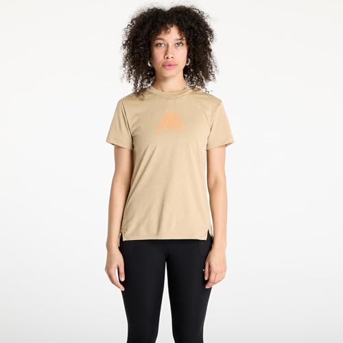 The North Face Women's Flex S/S Ma Graphic T-Shirt, Khaki Stone Heather, L