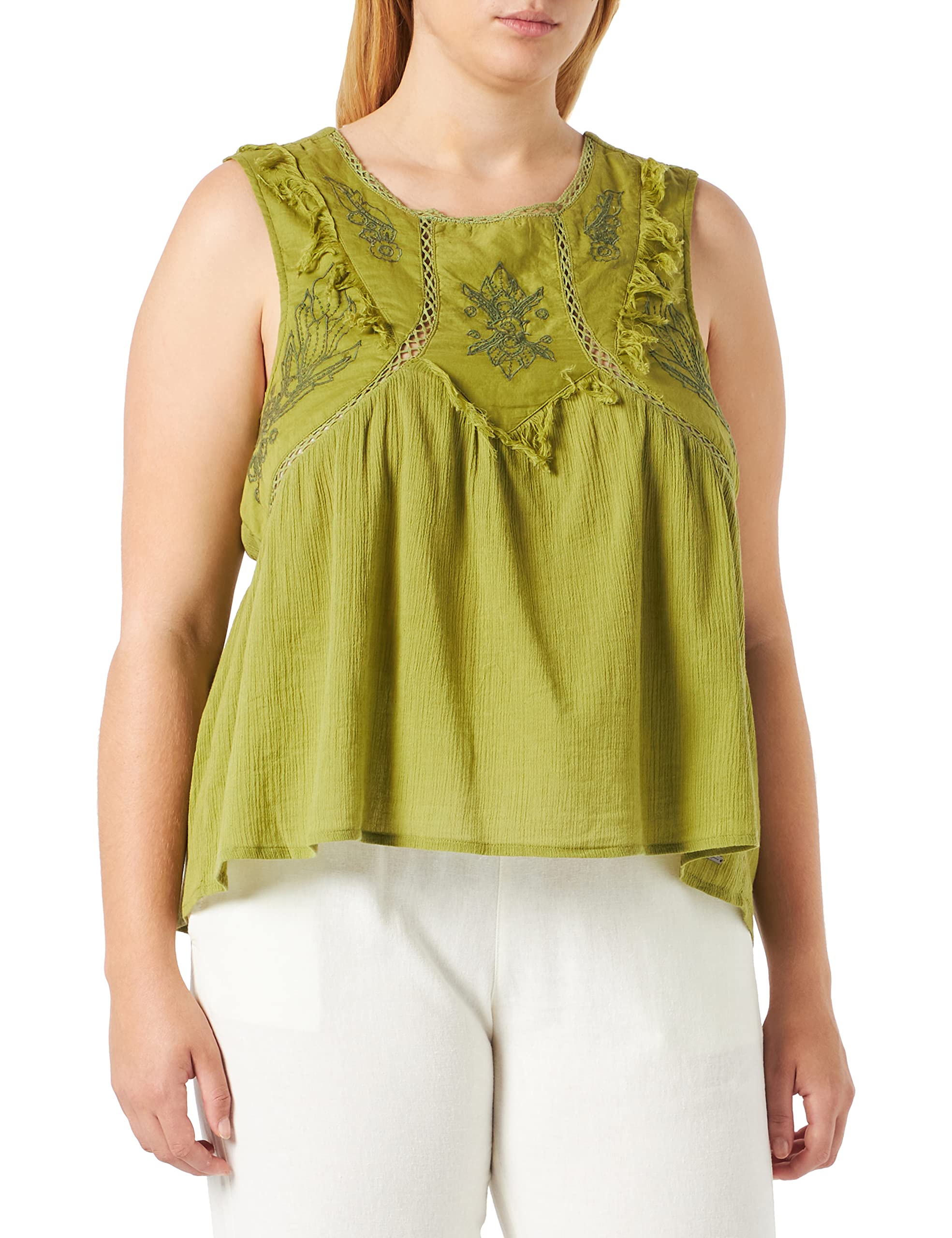 Pepe Jeans Women's, Lisle Shirt, Green (Dye), M