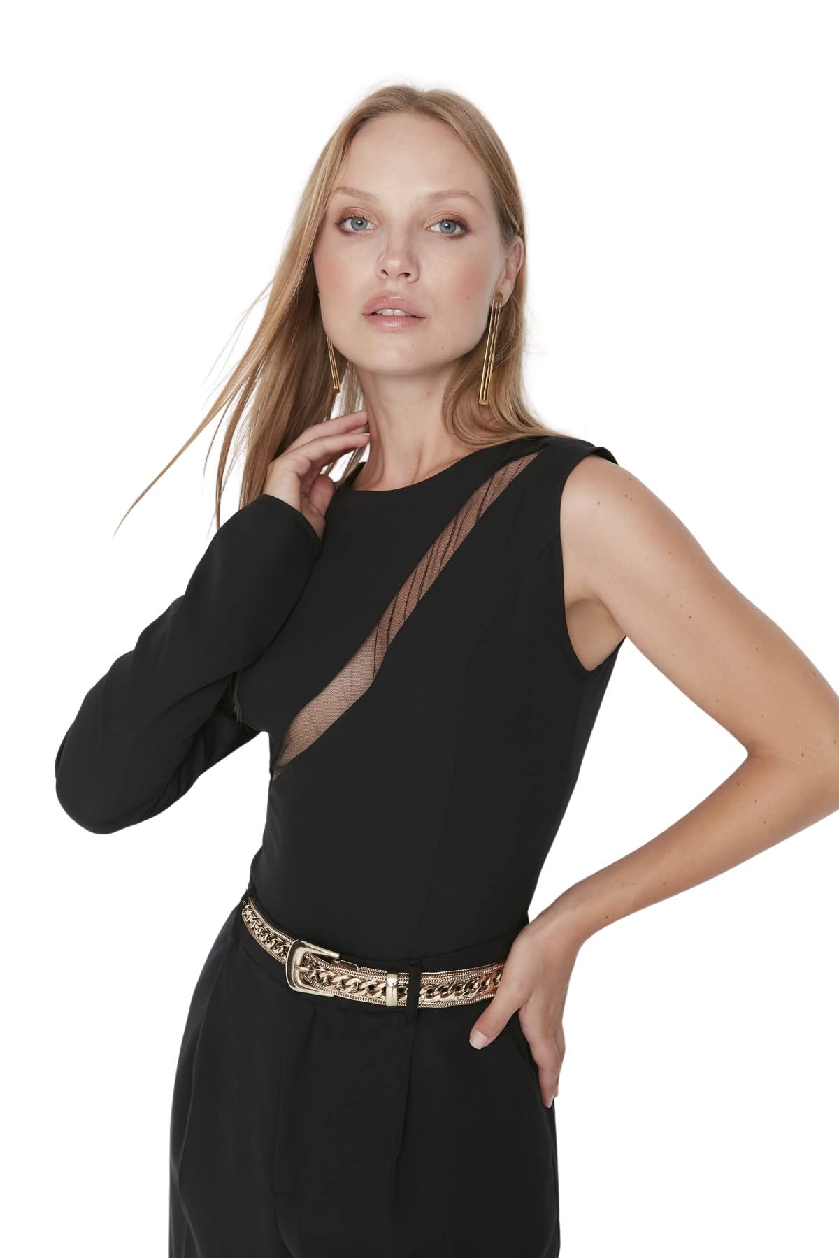 Trendyol Bodysuit - Black - Fitted