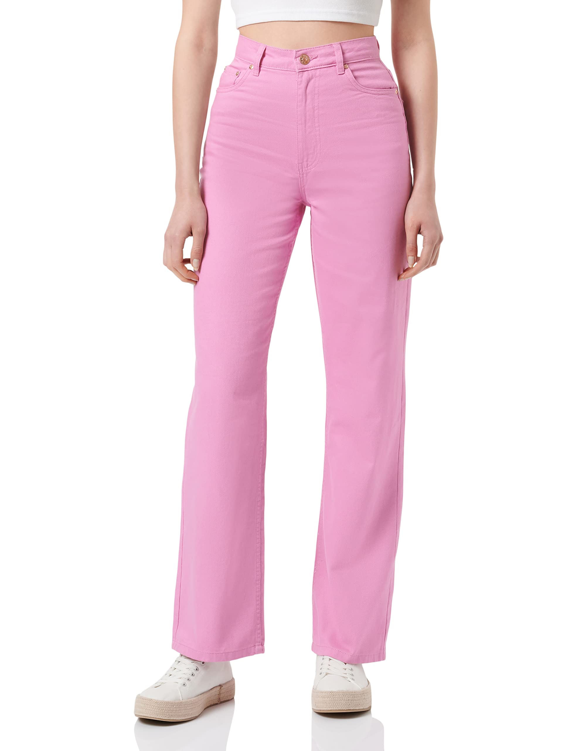 ONLY Women's Onlcamille-Milly Ex Hw Wide Col PNT Jeans, Cyclamen, 27W x 32L