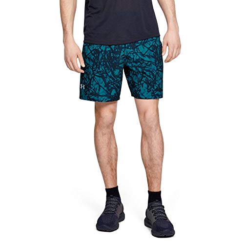 Under Armour Men Launch Sw 7'' Printed Short - Wire/Teal Vibe/Reflective (073), Medium