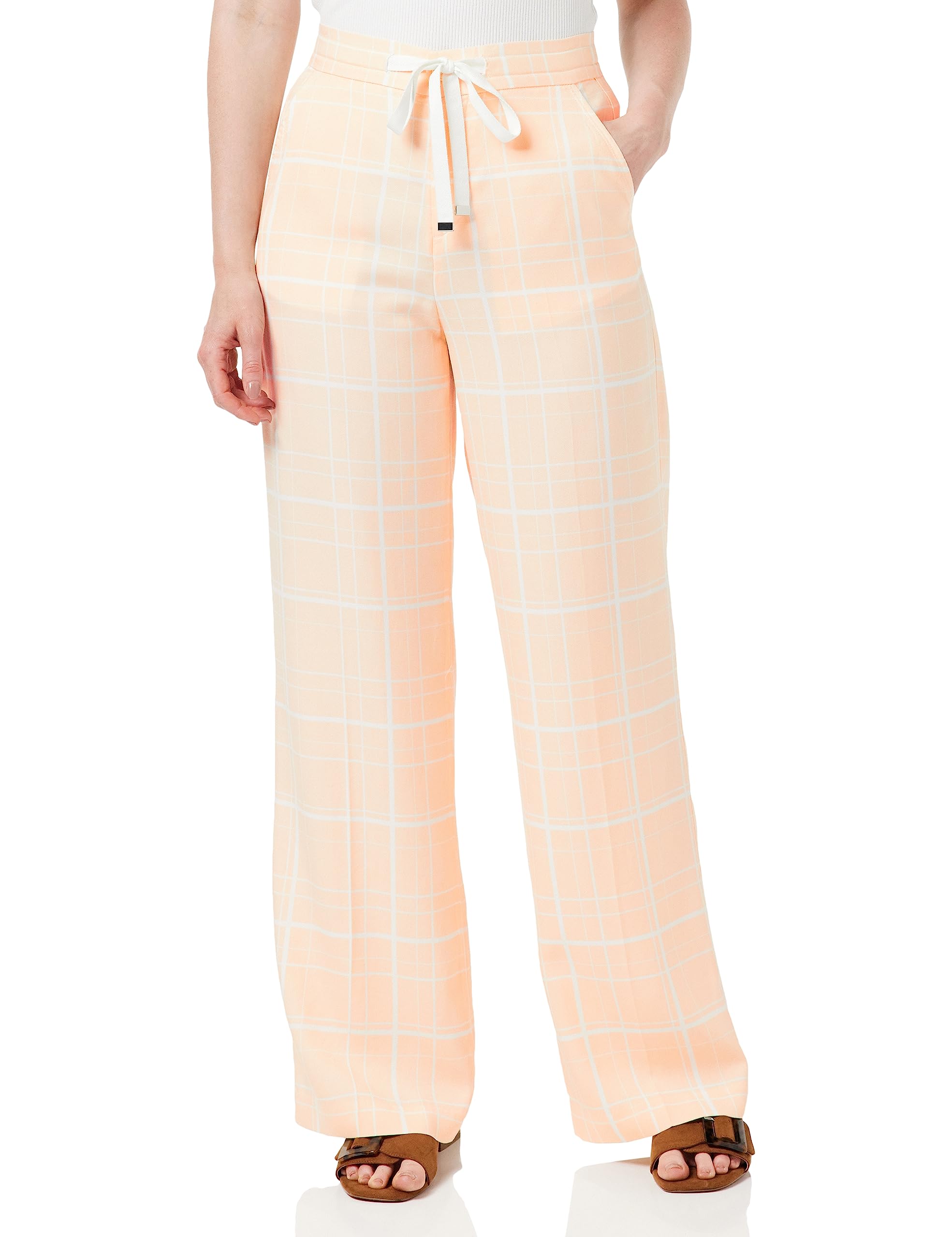 United Colors of Benetton Women's Trousers 4o5xdf02s Pants, Pink White 84r, S