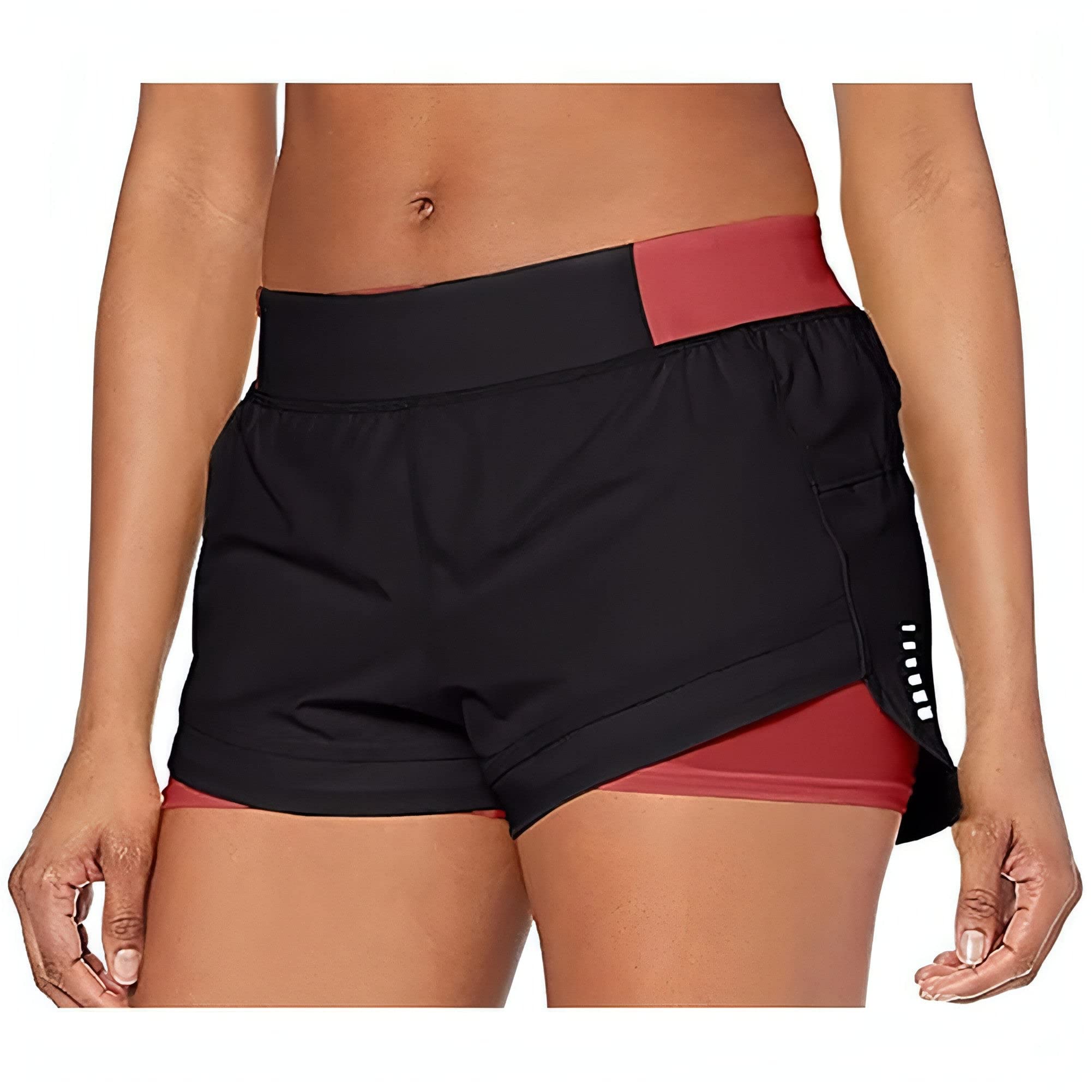 Under Armour UNDKU Women UA Qualifier SpeedPocket 2-in-1 Short Short - Black/Impulse Pink/Reflective (002), XS