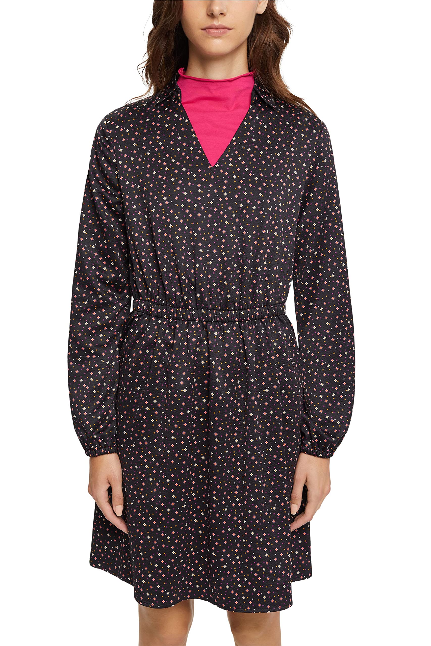 ESPRIT Women's 102cc1e319 Dress, 003/Black 3, M