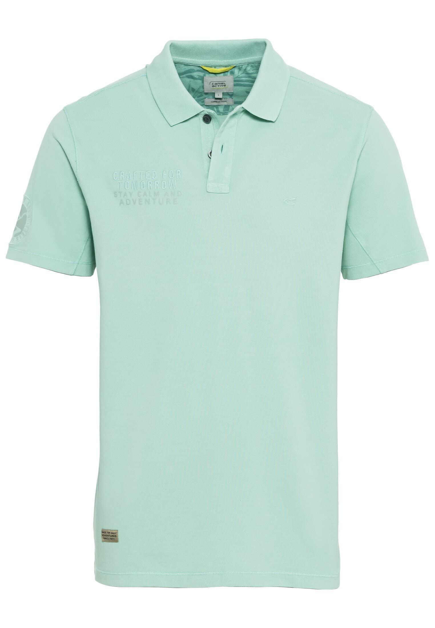 camel active Men's 409960/1p28 T-Shirt, Light Aqua Green, S