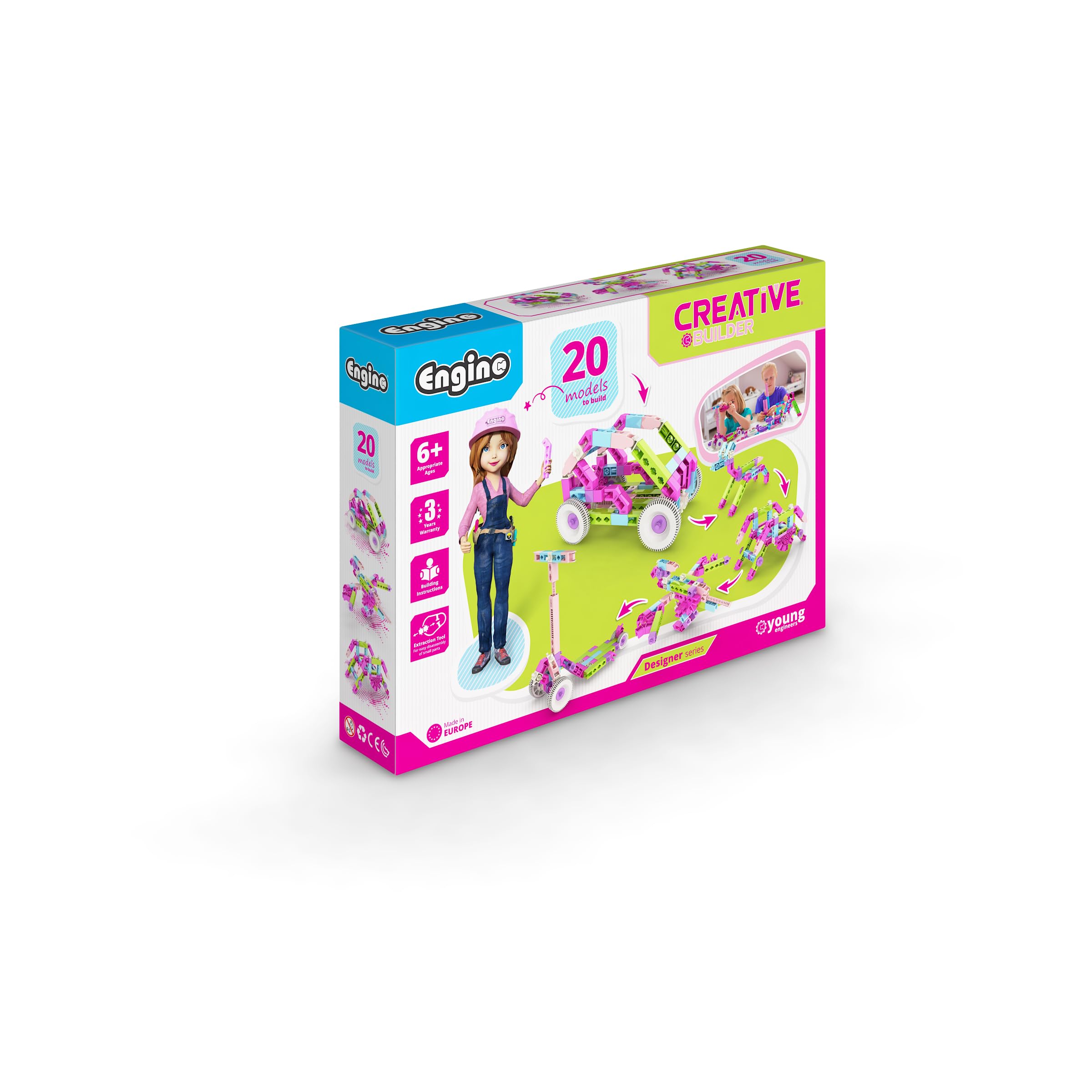 Creative Builder 20 models Designer Set, Engineering STEM Kit for Kids