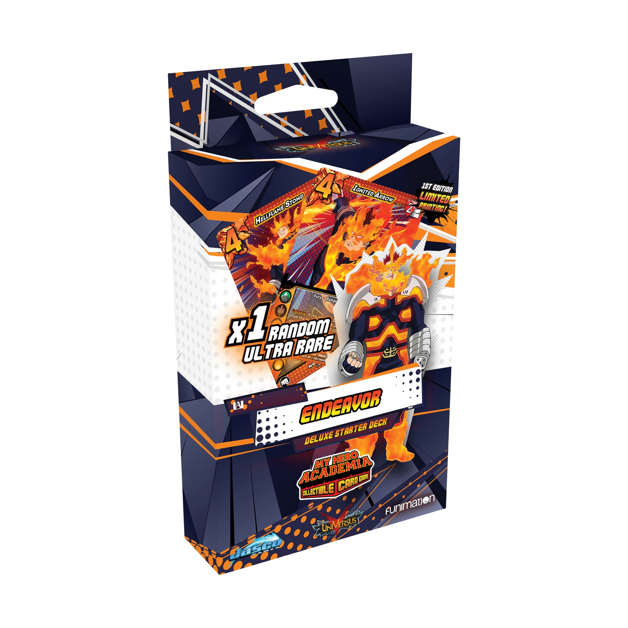 Jasco Games | My Hero Academia CCG Series 3: Endeavor Deluxe Starter Deck | Card Game | Ages 14+ | 2 Players | 30+ Minutes Playing Time