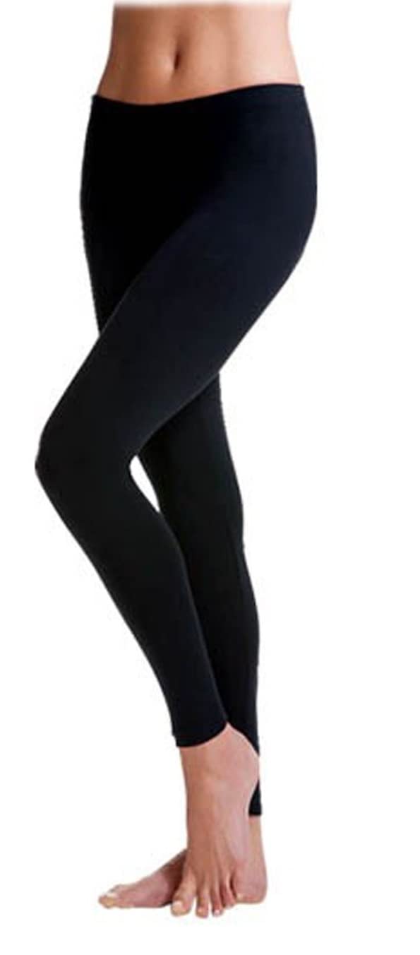 Ladies Super Soft Black Seamless Thermal Leggings One Size M-L-Xl