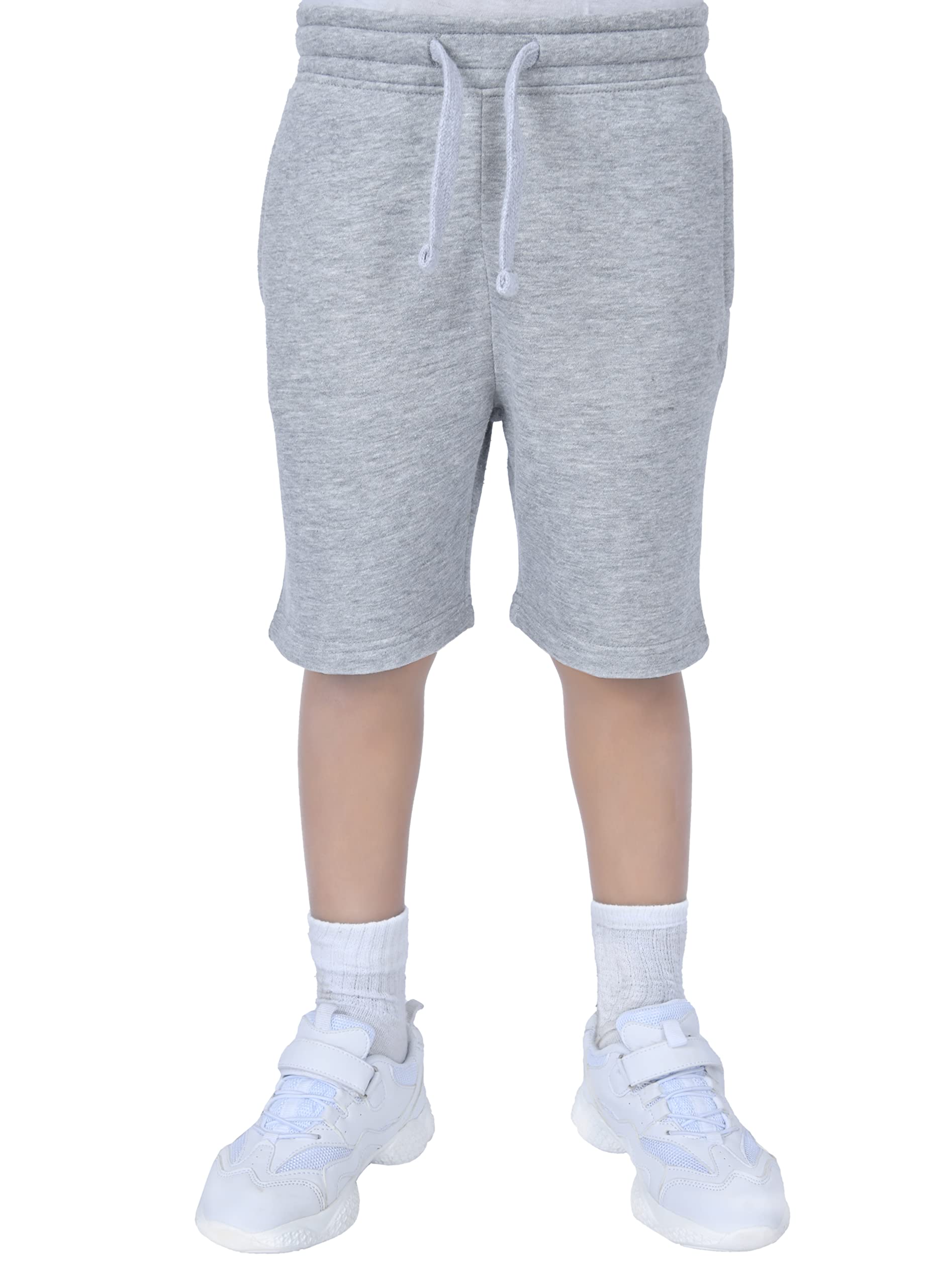 M17 Kids Boys Jogger Shorts Casual Comfy Lounge Summer Football Sports Pants with Pockets - Grey Marl - (9 to 10 Years), (5056557504046)