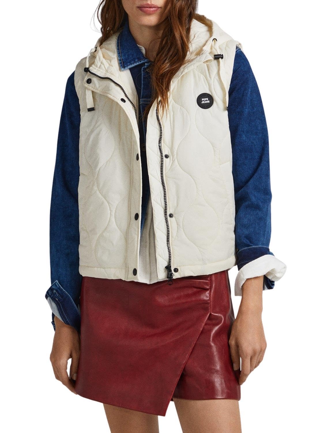 Pepe Jeans Women's Nina Jacket, White (Mousse), S