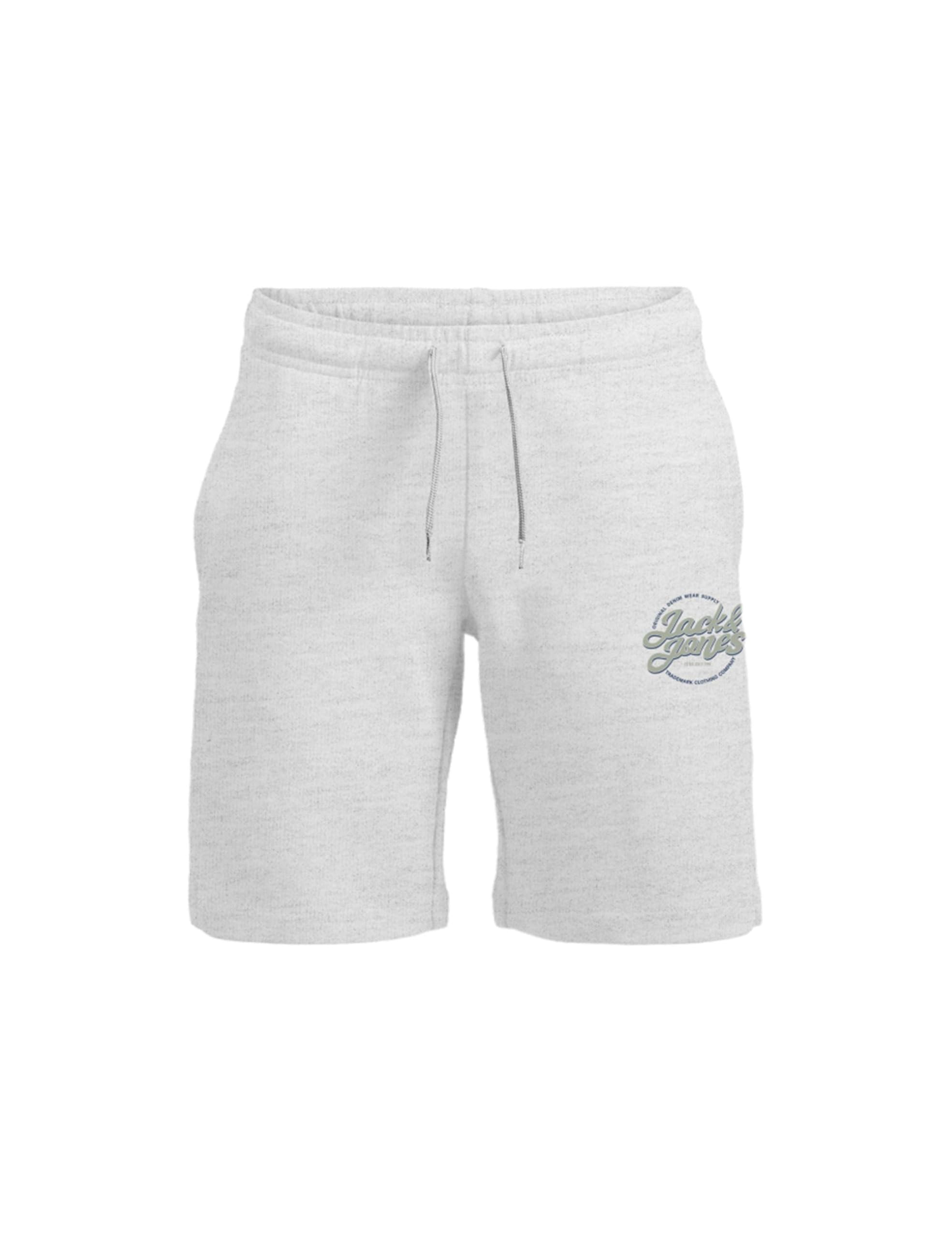 JACK & JONES Boy's Jpstminds Imp Jnr Sweat Shorts, White Melange, 116