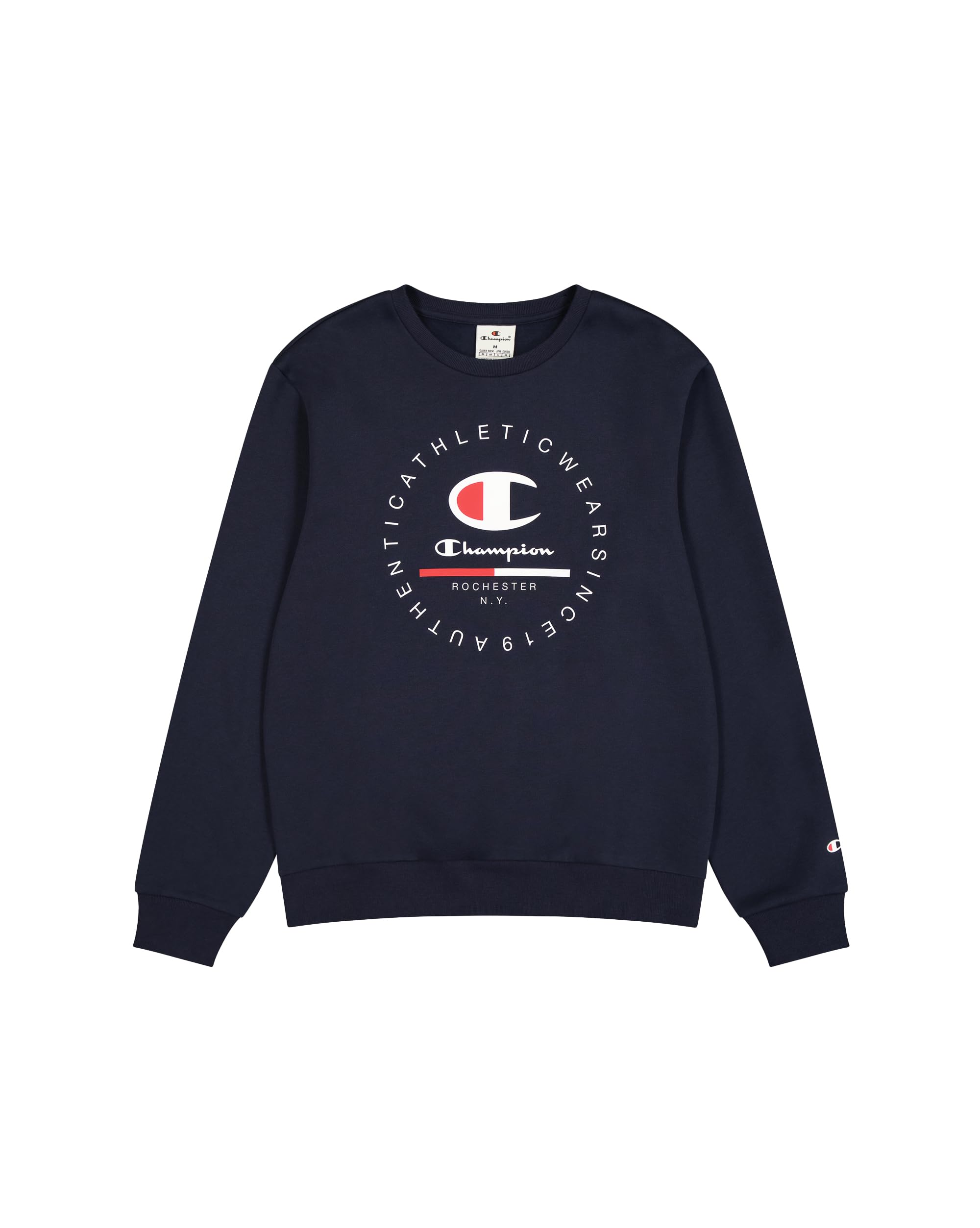 Champion Men's Legacy Graphic Shop Authentic (220246) -Soft Compact Powerblend Fleece Crewneck Sweatshirt, Blue (BS501), XS