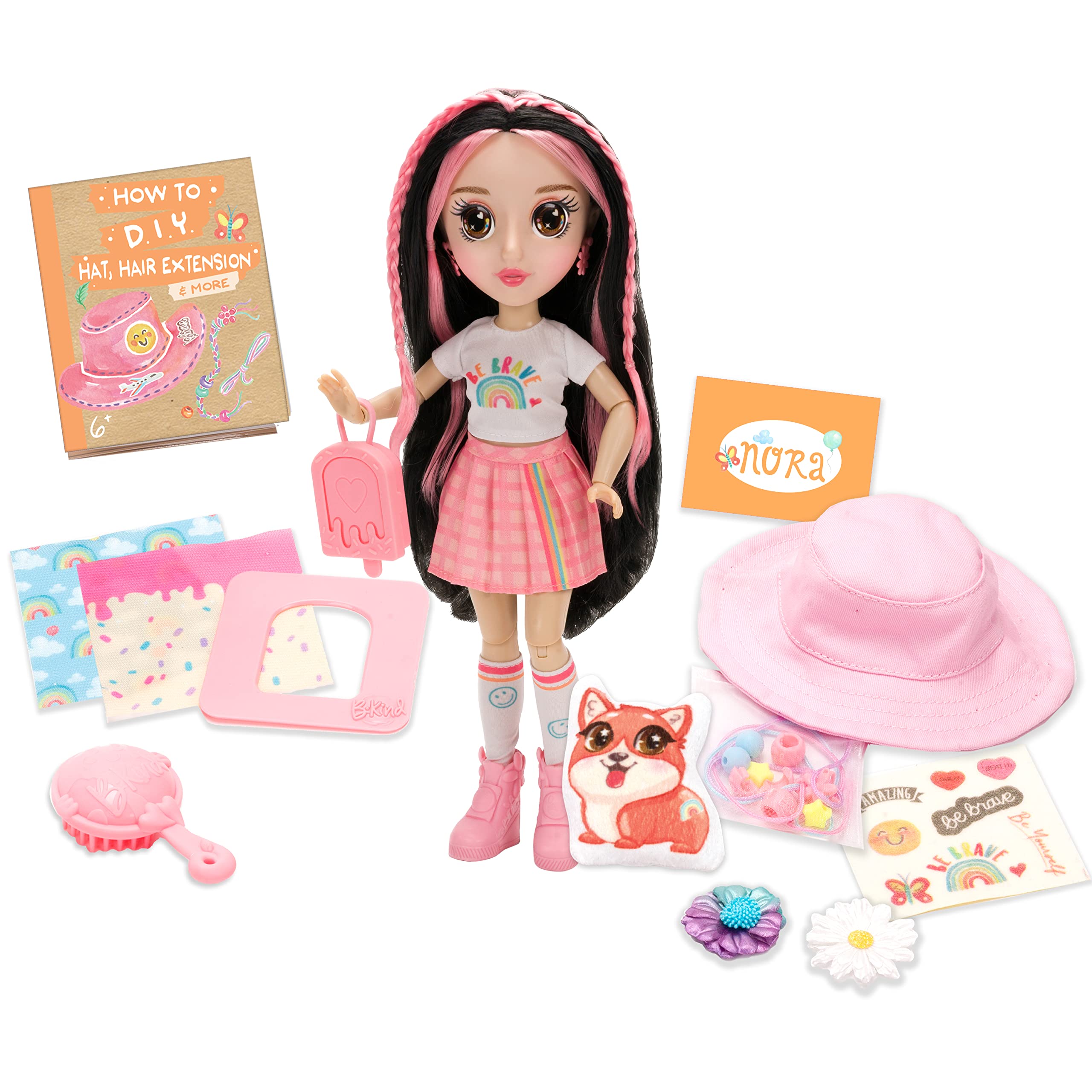 B-KIND ECO DOLLS B-KIND: NORA ECO-FRIENDLY FASHION DOLL WITH CRAFT PLAY,255713003