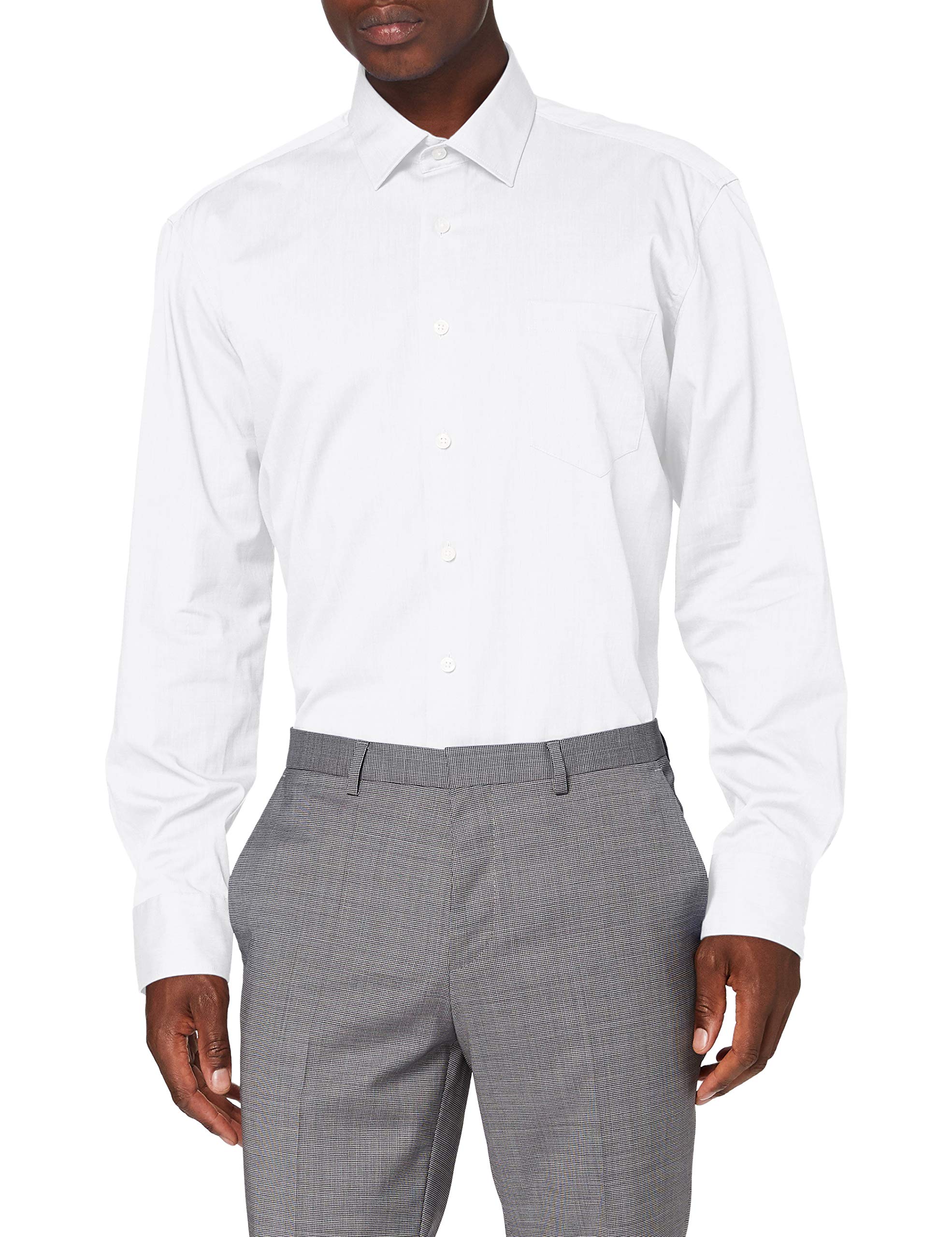 JP 1880 Men's Big & Tall Easy Care Formal Shirt White XXXX-Large 713989 20-4XL