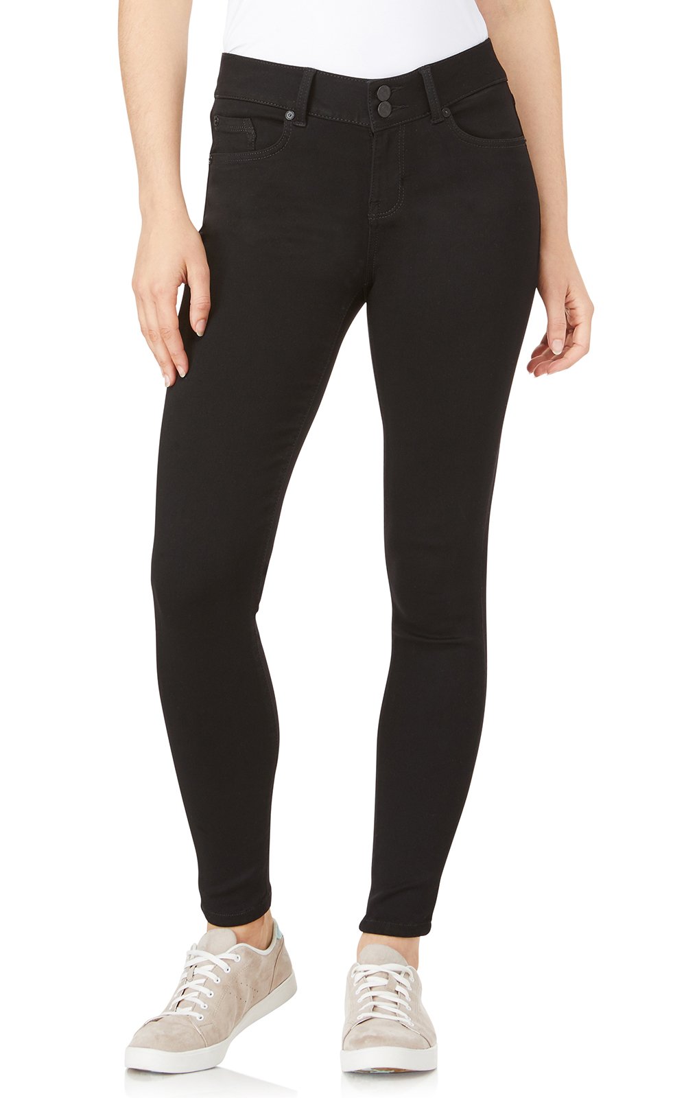 WallFlower Women's InstaSoft Ultra Fit Skinny Jeans, Black, 7