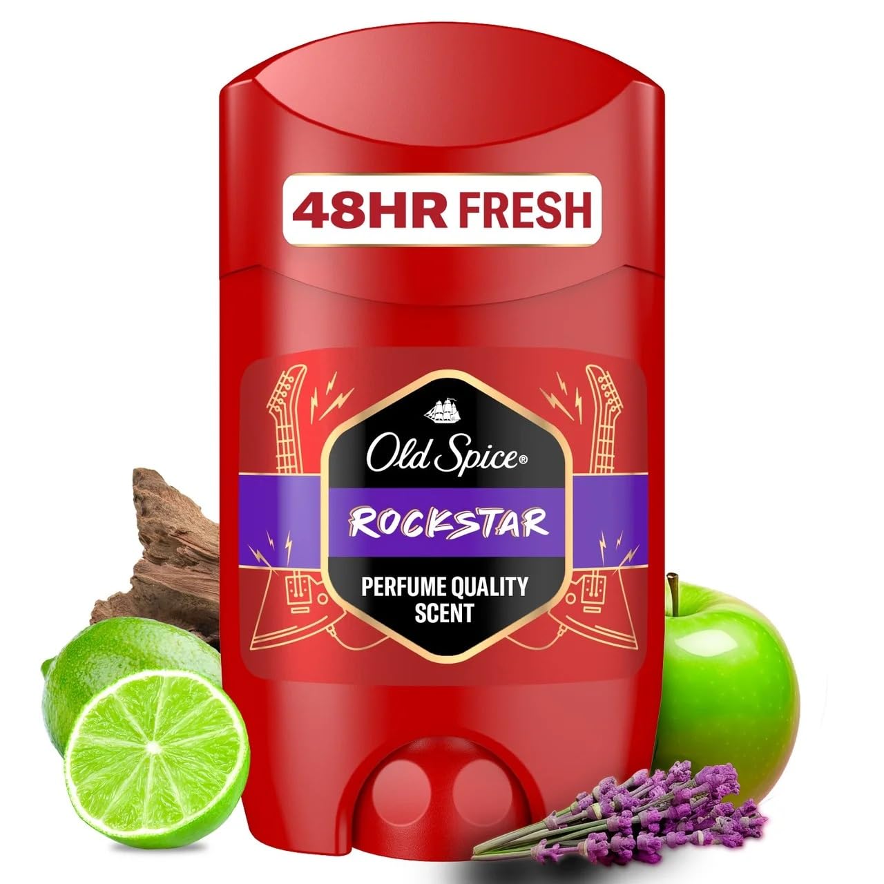 Old Spice Rockstar Deodorant Stick For Men 50ml, 48H Fresh and Aluminium free