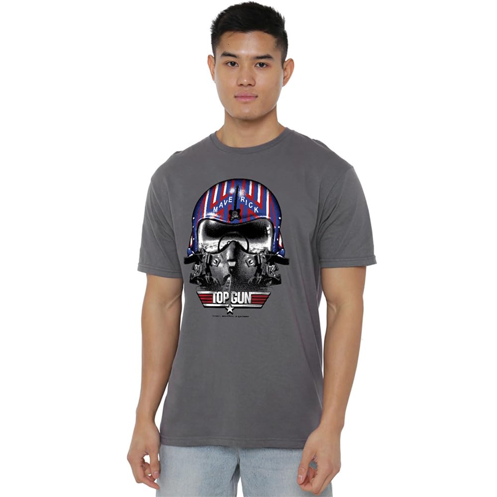 Top Gun Maverick Helmet Unisex T Shirt, Charcoal, Large