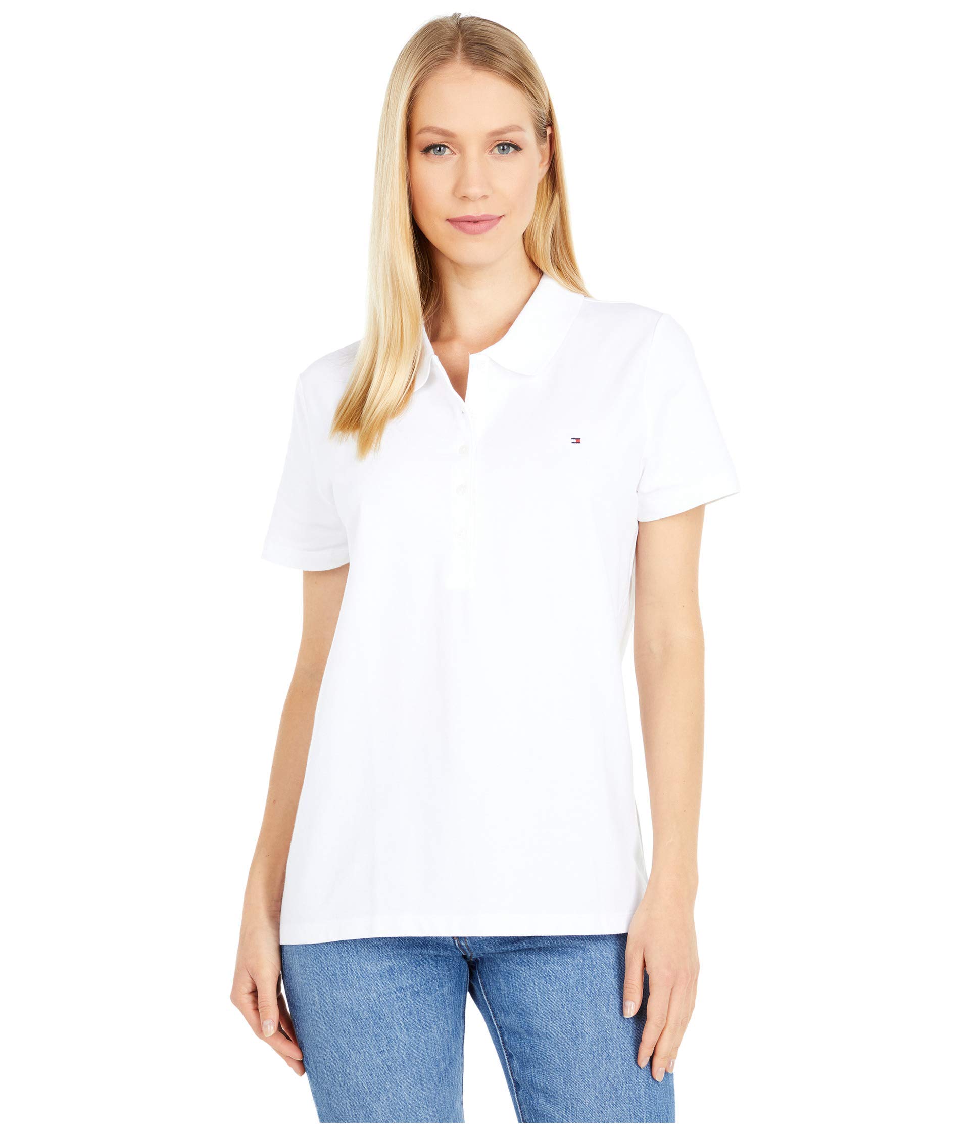 Tommy Hilfiger Women's Classic Polo (Standard and Plus Size), White, XS