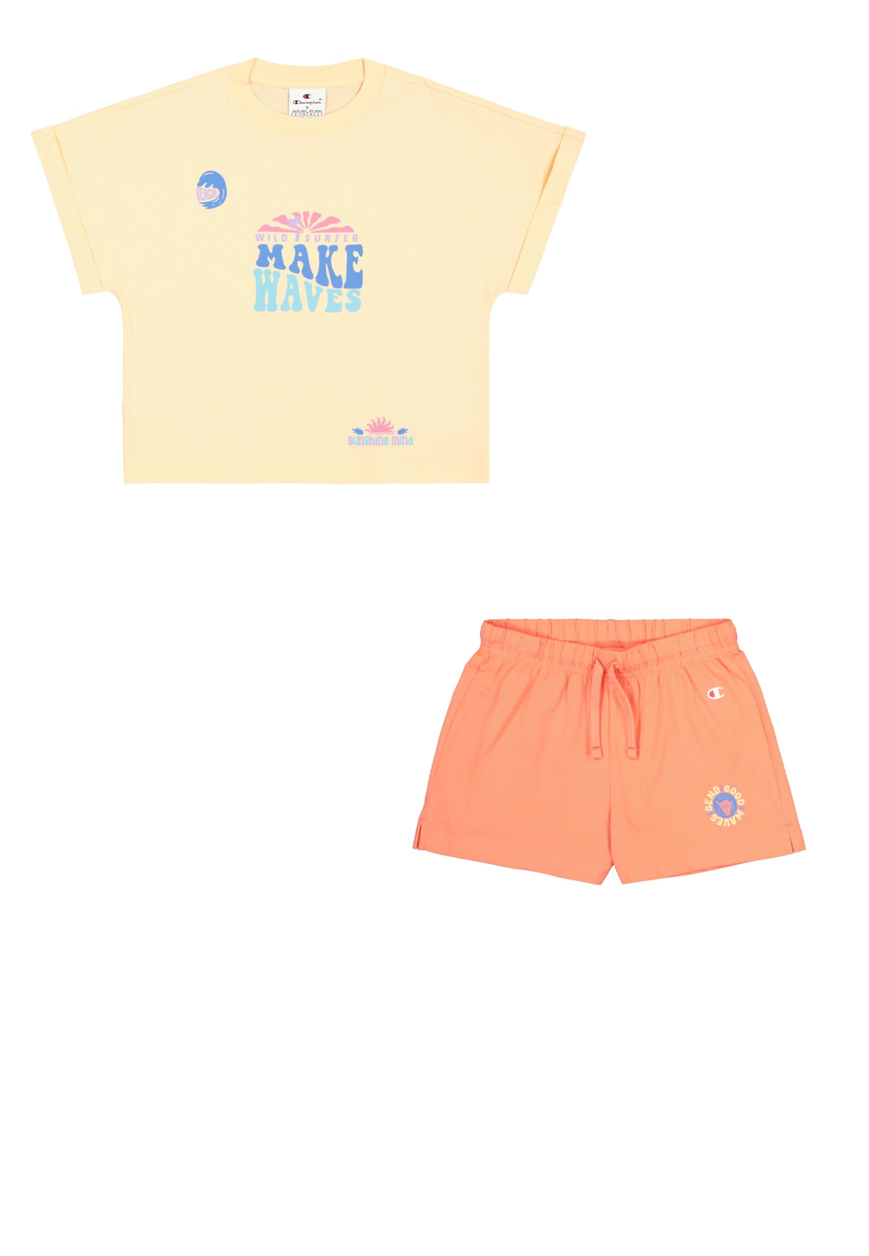 Champion Girl's Legacy Girl - Graphic Oversize T-Shirt Set, Pink (PS196), XXL