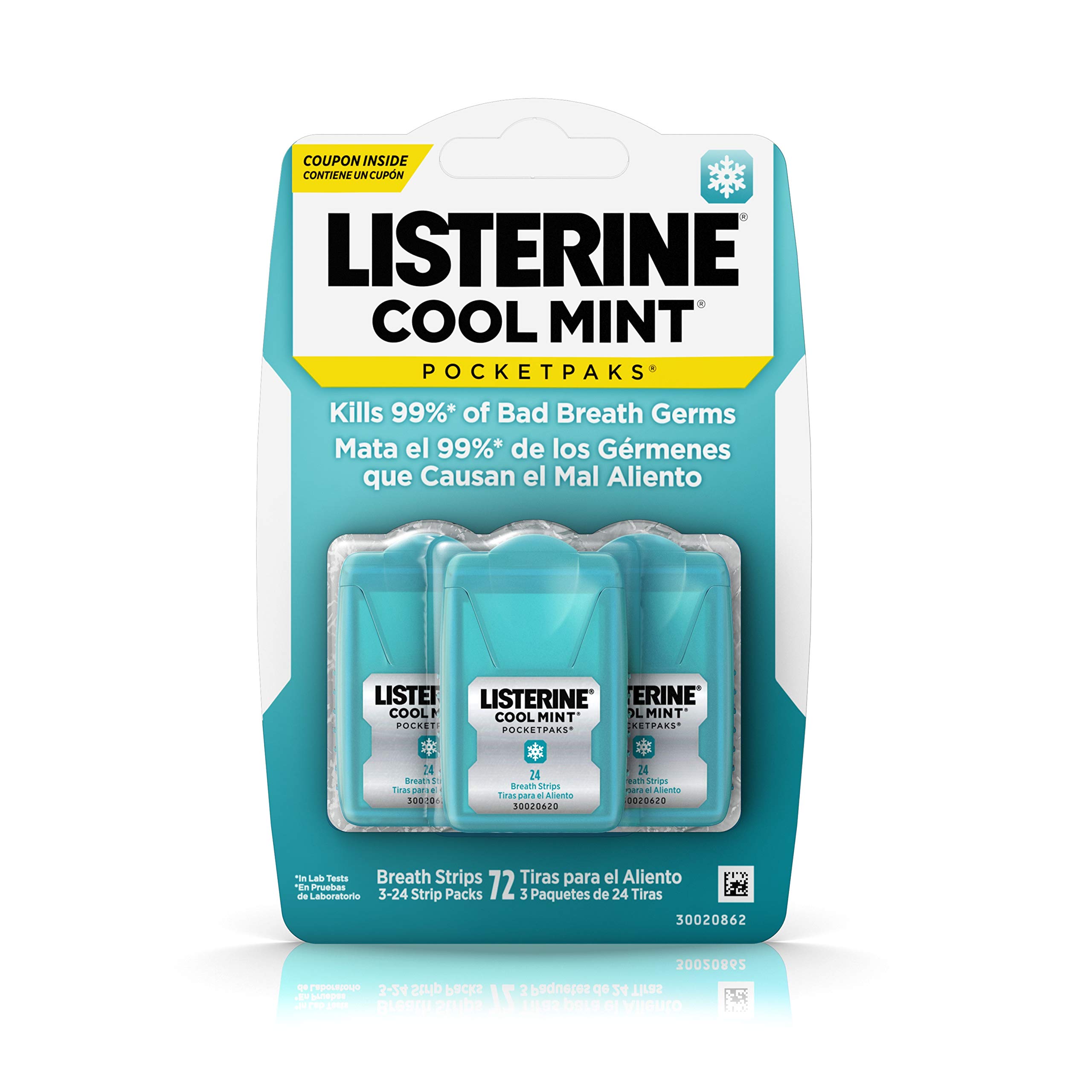 Listerine Pocket Paks Cool Mint 72's