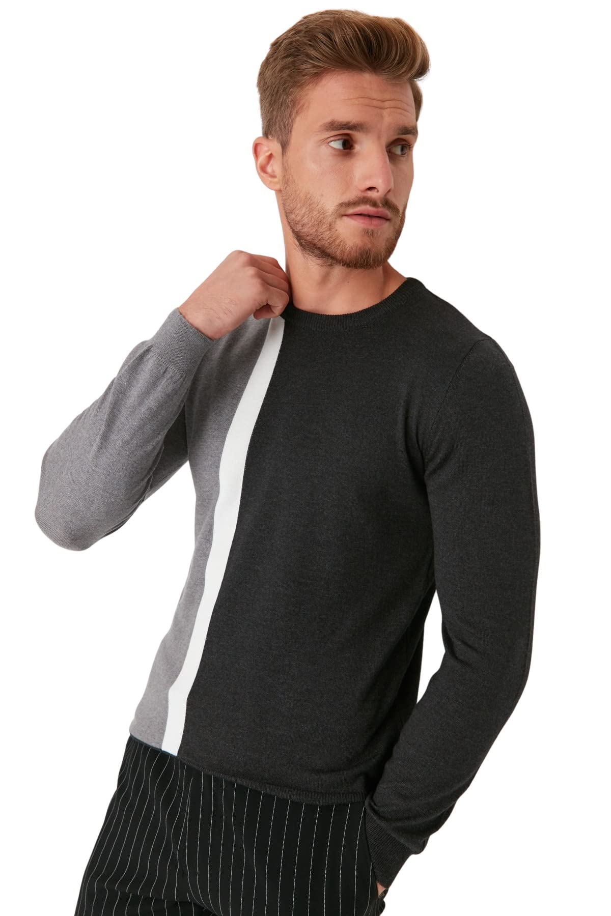 Trendyol Man Regular fit Basic Crew Neck Knitwear Sweater