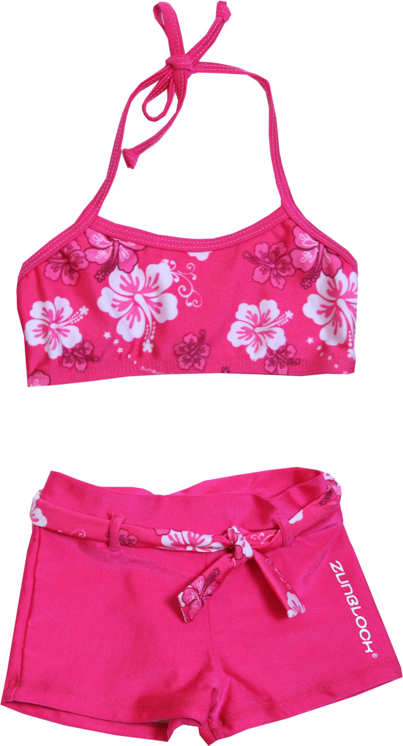 Zunblock Hibiscus Children's Bikini - cherry, 74/80 cm
