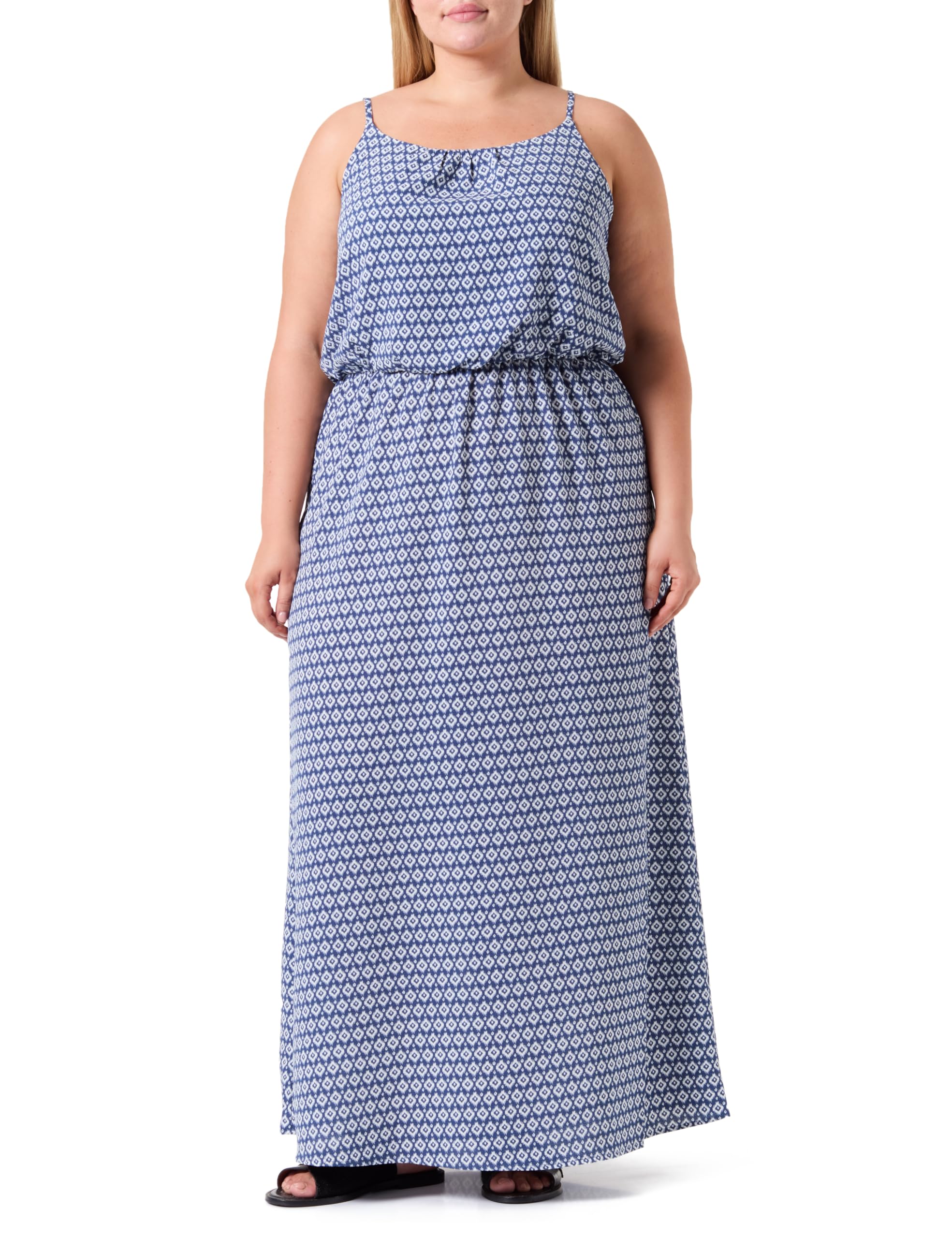 ONLY Onlwinner S/L Maxi Dress Noos Ptm, Blue, 6