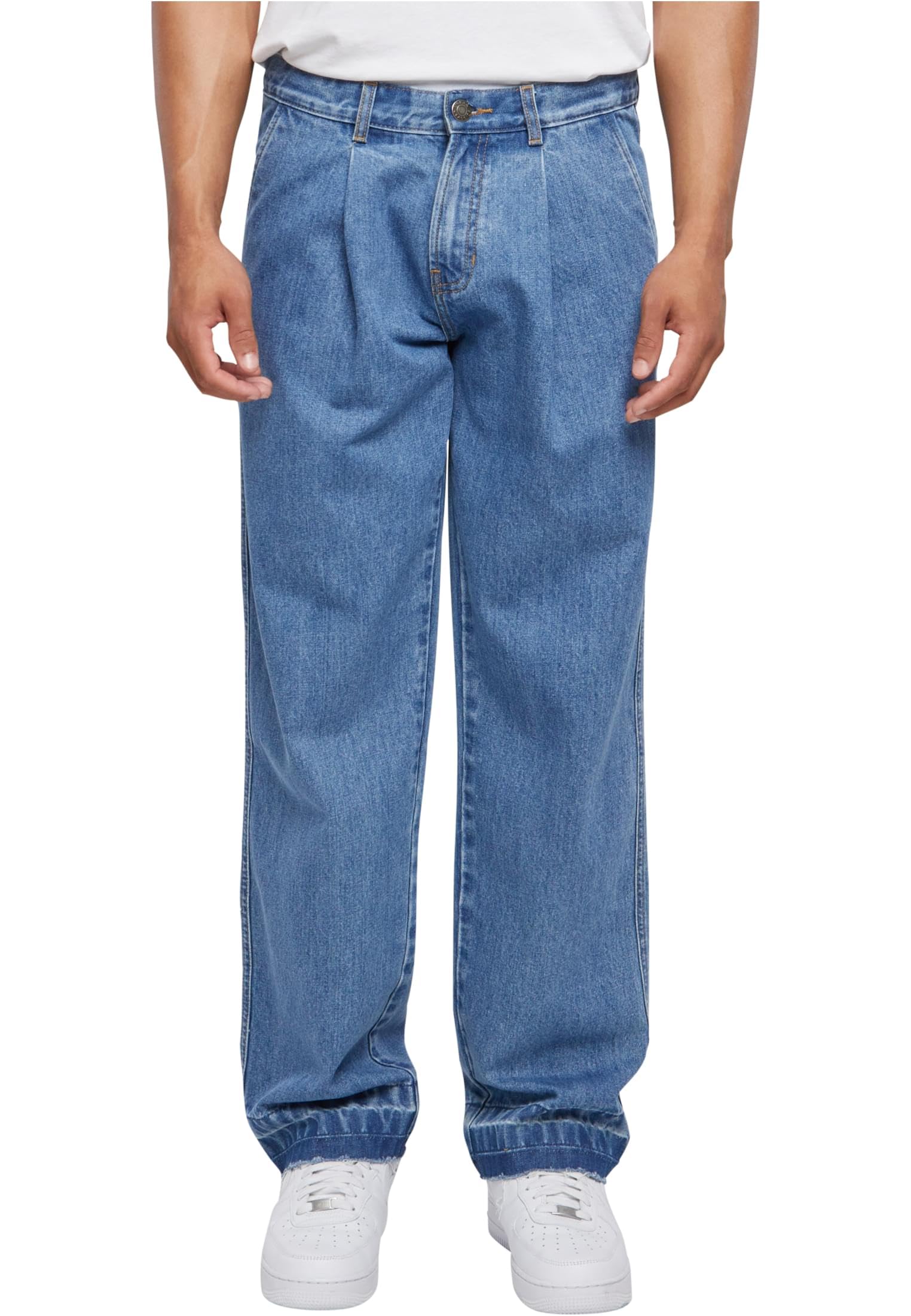 Urban Classics Men's Balloon Fit Jeans Pants, Light Blue Washed, W38
