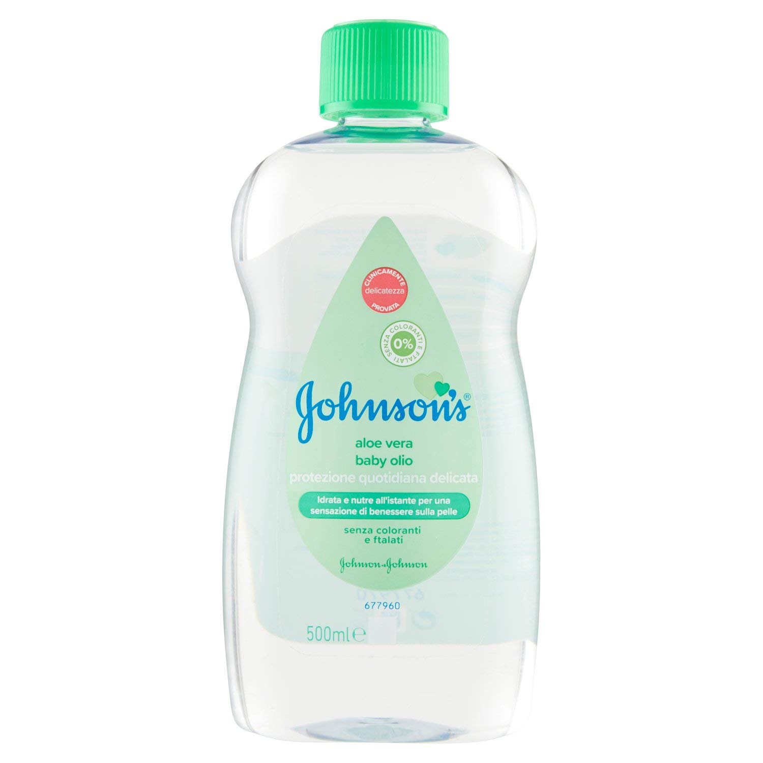 Johnson's Baby Moisturising Oil for Kids and Babies with Aloe Vera, 500 ml