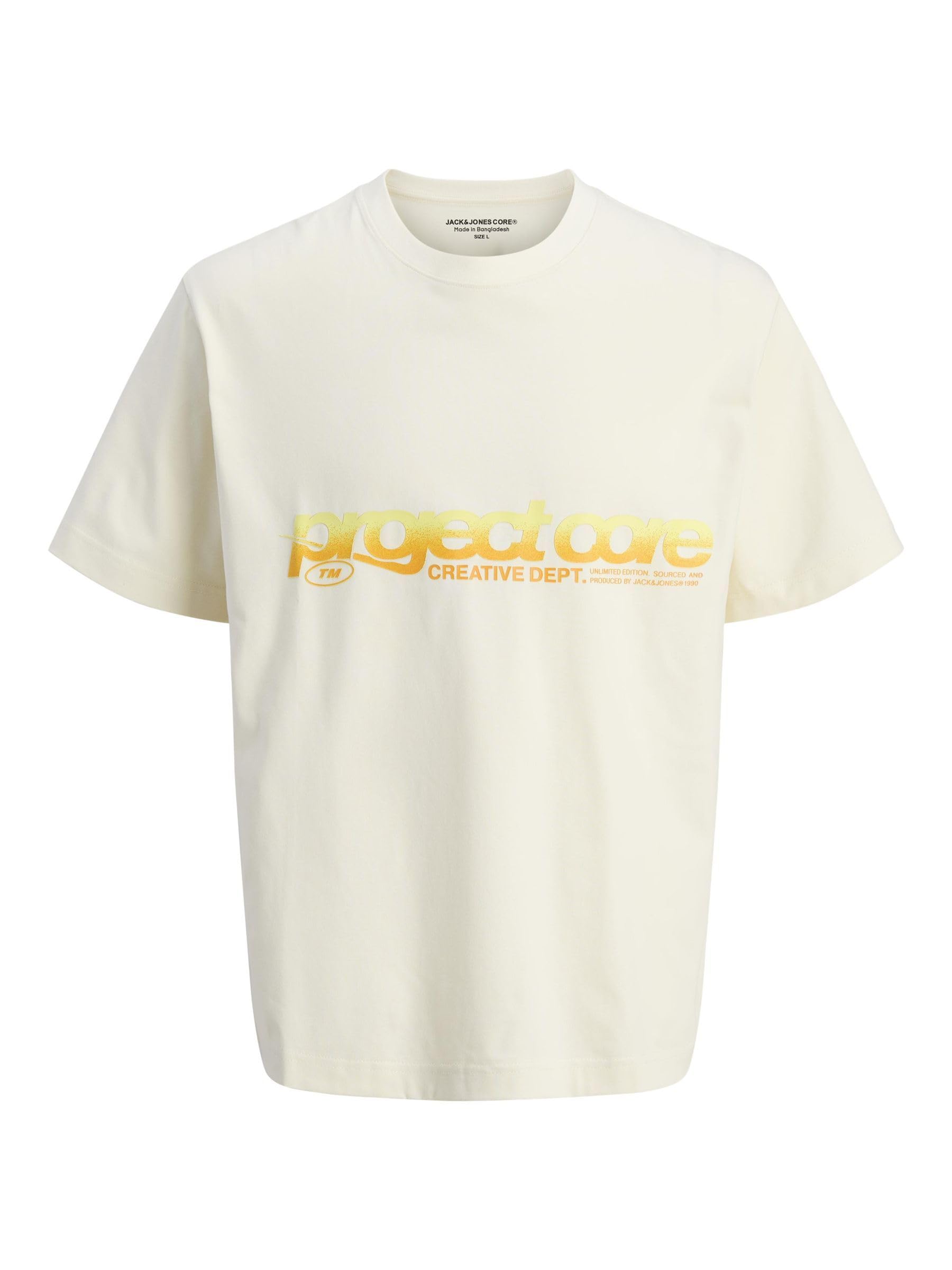 JACK & JONES Men's Jcounion Summer Front Tee SS Crew N Jnr, Sweet Corn, 14 Years