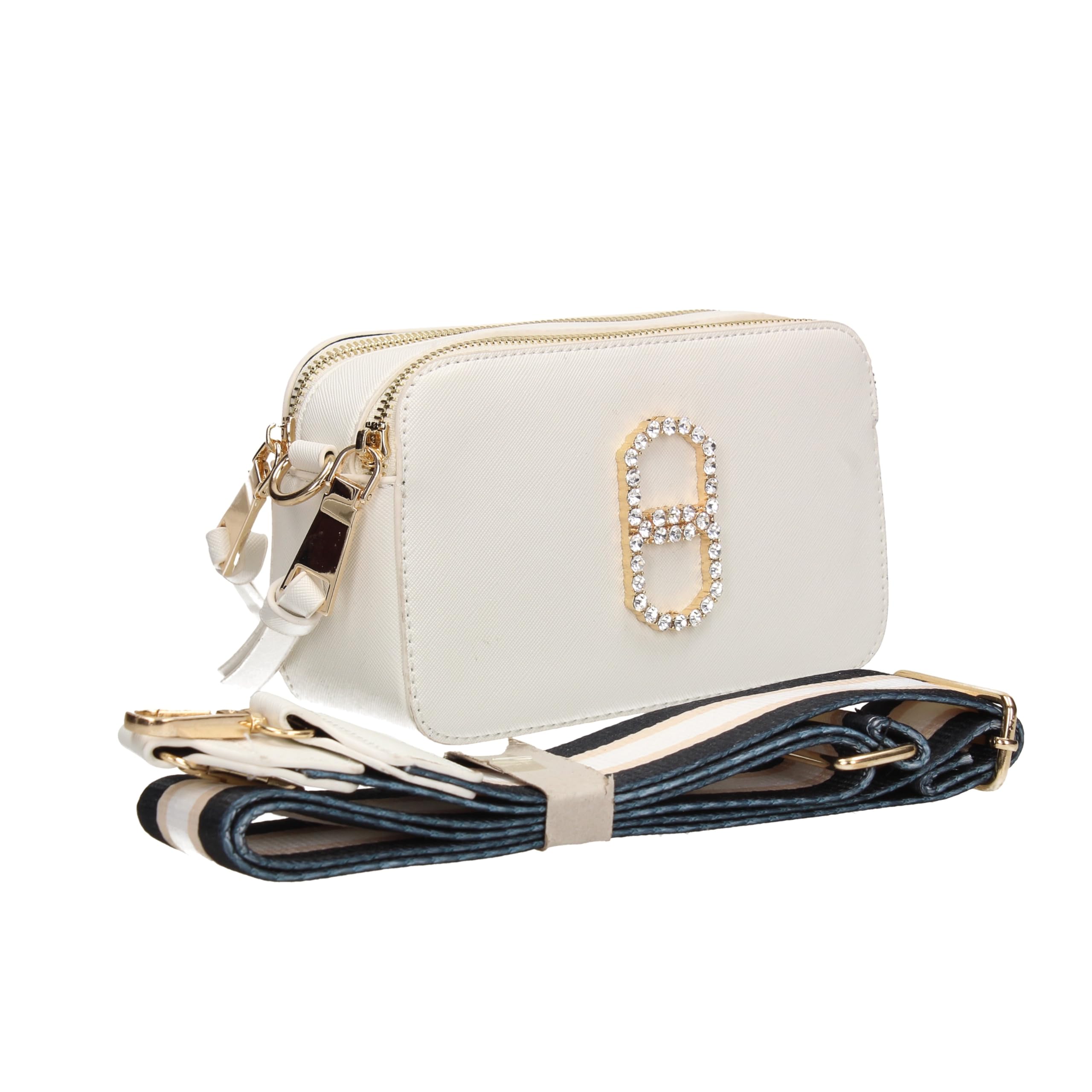 SwankySwans Women's Rhea Crossbody Bag, White, One Size