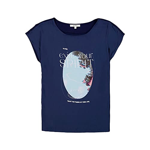 Garcia Women's Short Sleeve T-Shirt, Navy Peony, XS