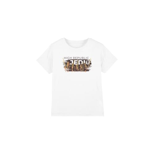 Star Wars The Acolyte High Republic Jedi Ink Group Unisex Kids T Shirt, White, 7-8 Years