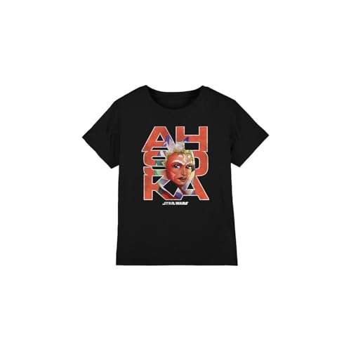 Star Wars Ahsoka Unisex Kids T Shirt, Black, 9-10 Years